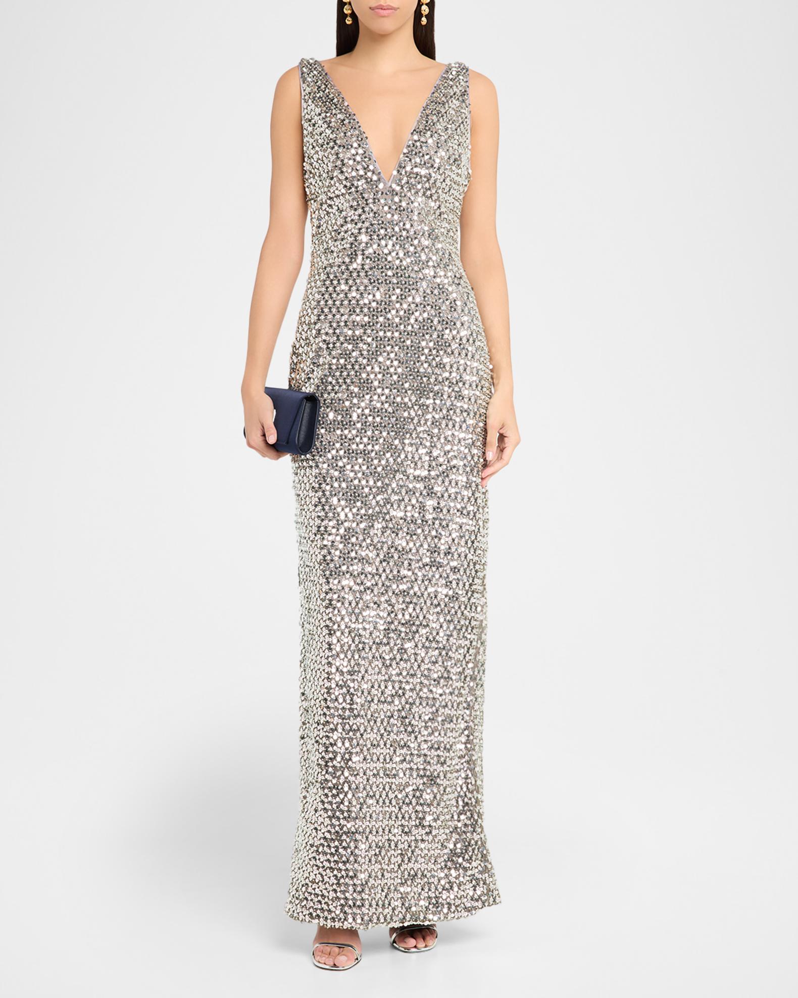 ramy brook silver sequin dress Ramy Brook