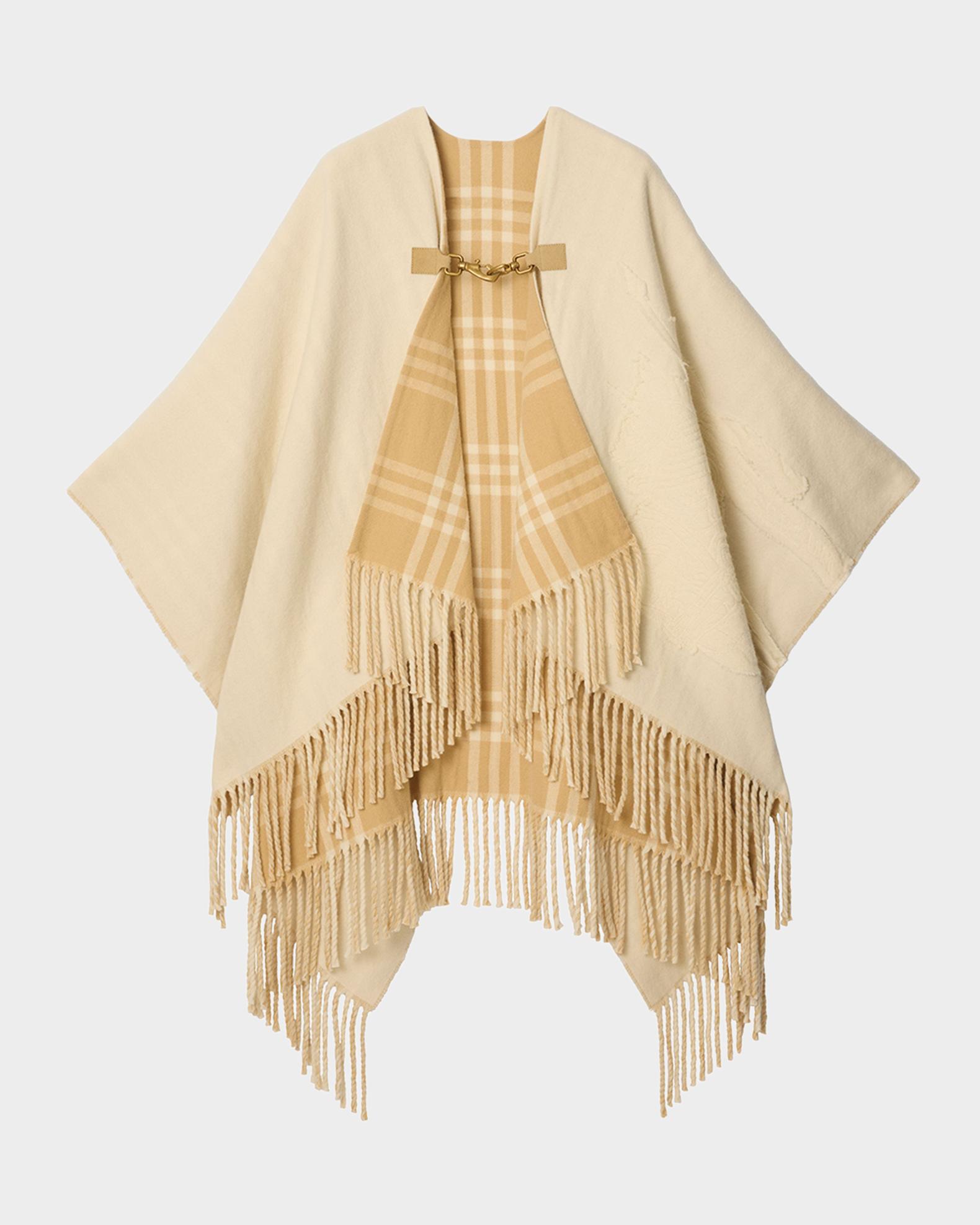 Burberry EKD Fil Coupé Wool Cape