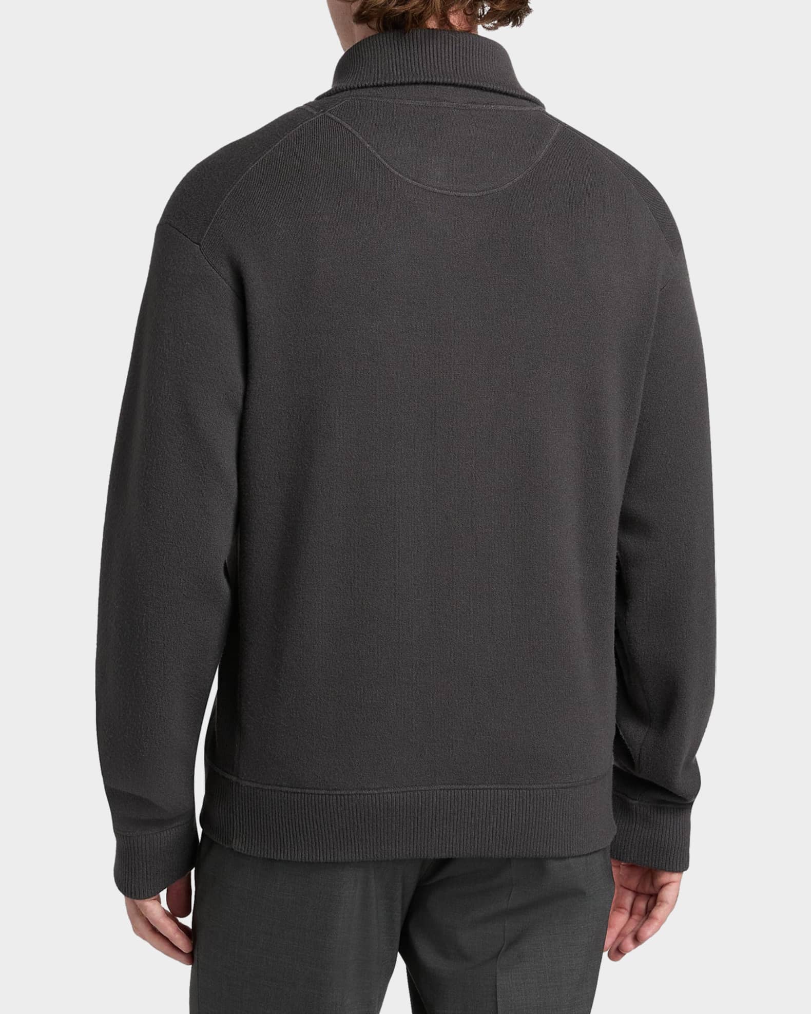 Theory Men's Merino Wool Mock Neck Half-Zip Sweater | Neiman Marcus