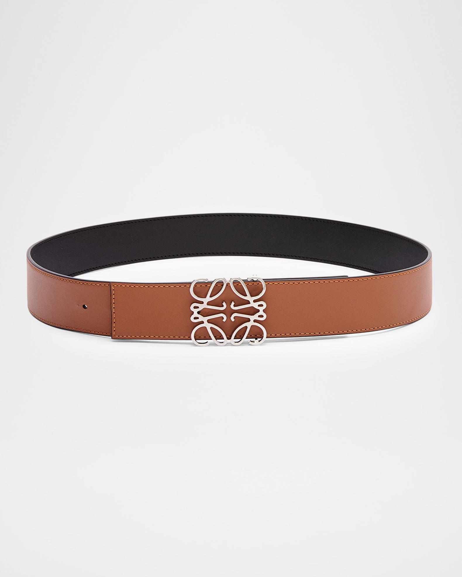 LOEWE Men's Reversible Anagram Leather Belt | Neiman Marcus