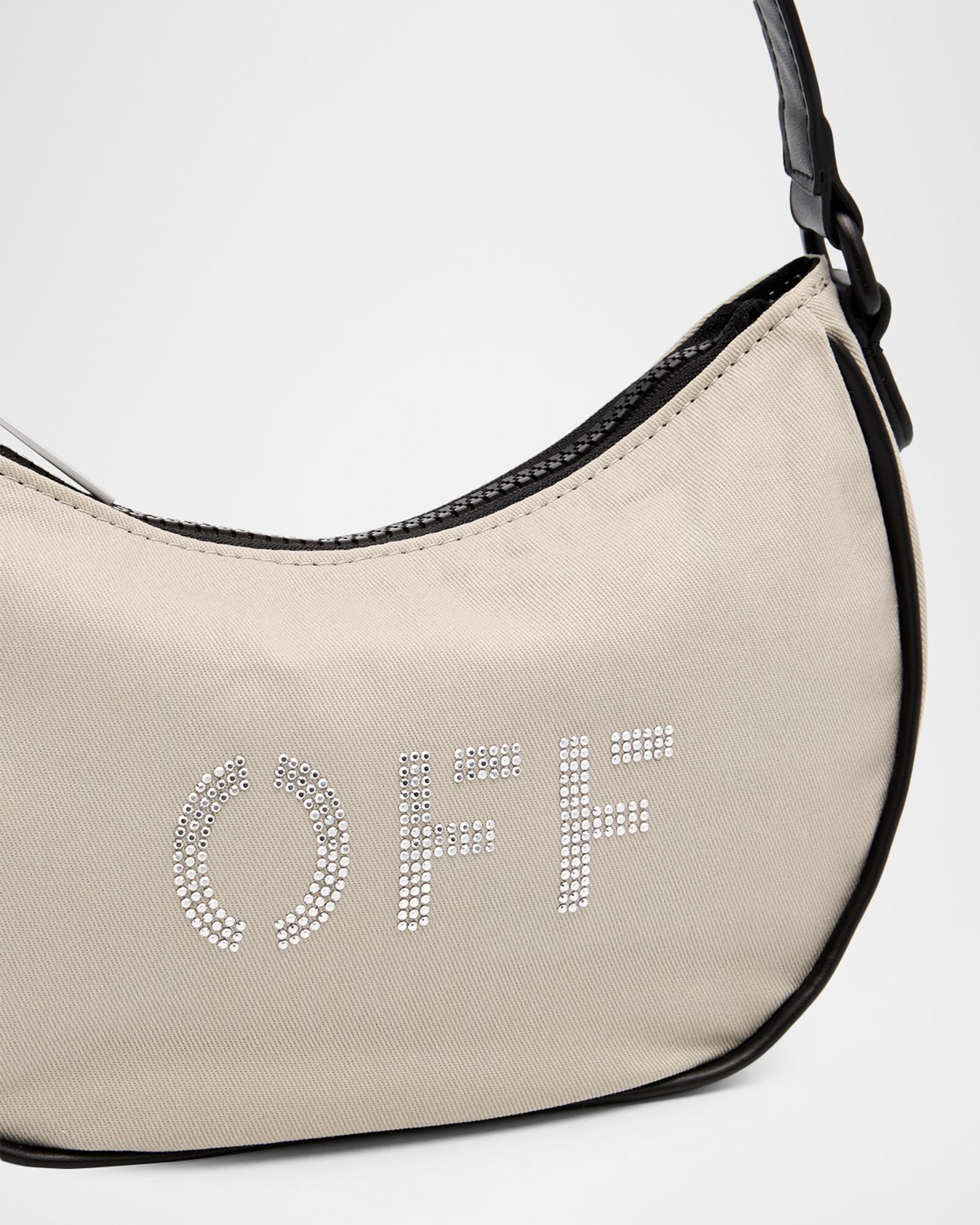Off-White Girl's Rhinestone Logo Hobo Bag | Neiman Marcus