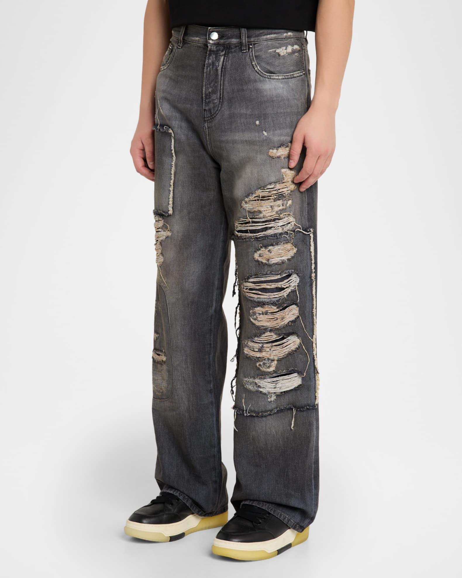 Amiri Men's Carpenter Repaired Baggy-Fit Jeans | Neiman Marcus