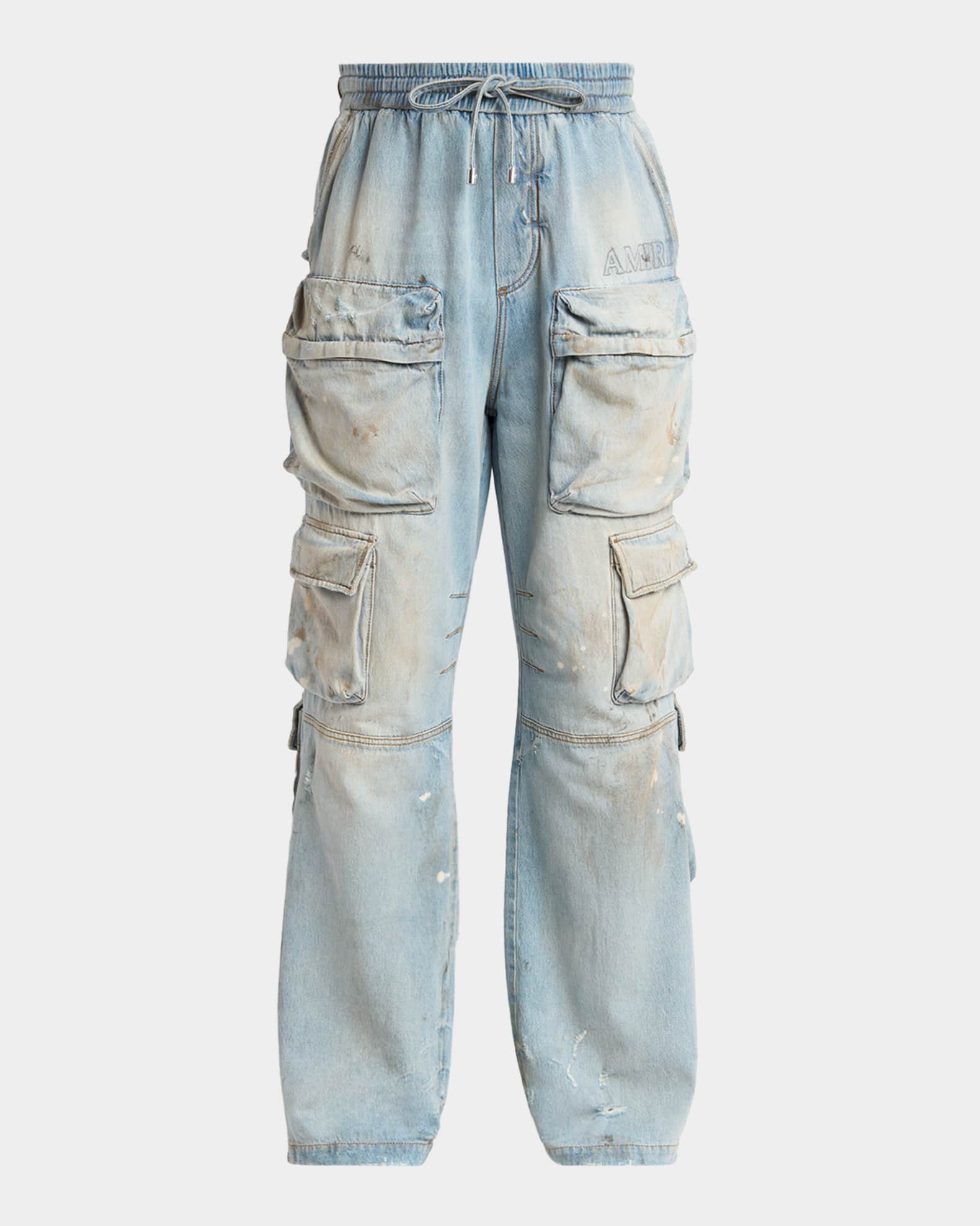 パンツ AMIRI cargo denim Denim cargo pants in blue - Amiri Kids | Mytheresa