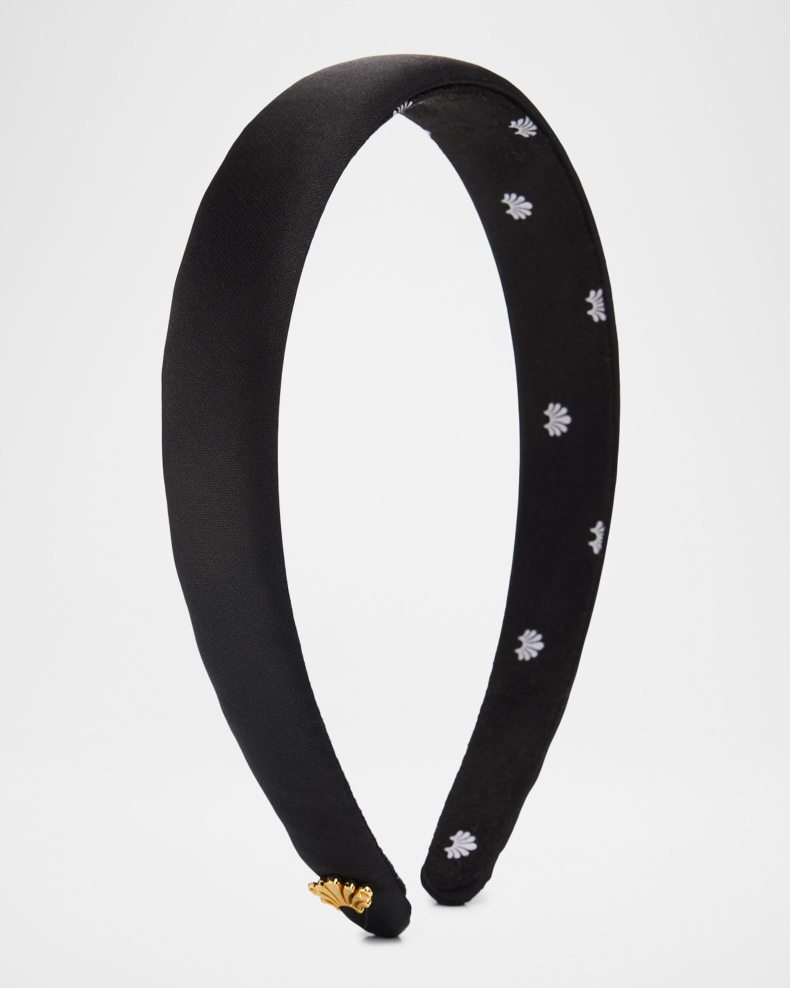 Lele Sadoughi NWT Black Faux Leather Headband Lele Sadoughi Holly Polka Dot Headband | Neiman Marcus main image 2