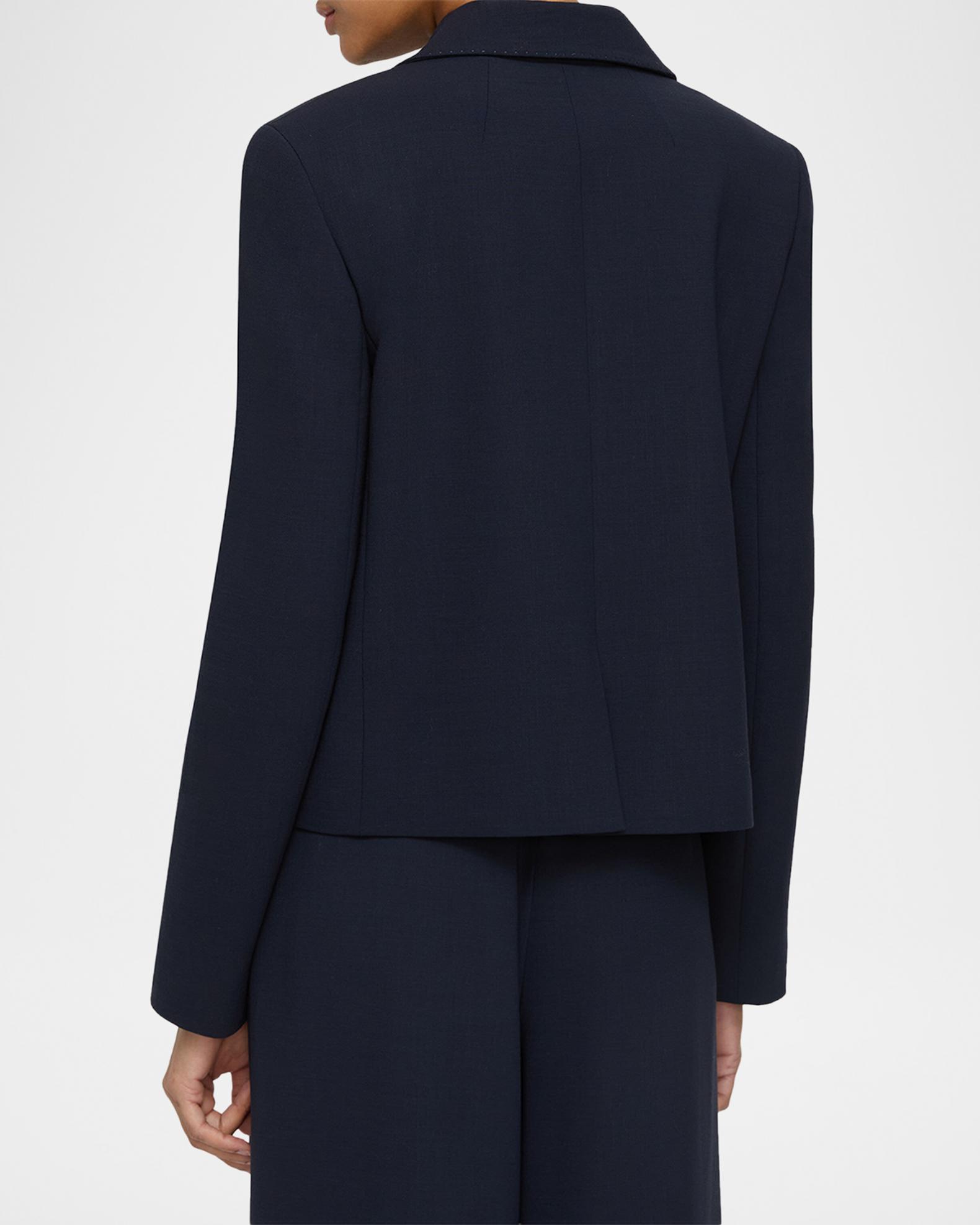 Lafayette 148 New York Pick Stitch Double-Face Wool Jacket | Neiman Marcus