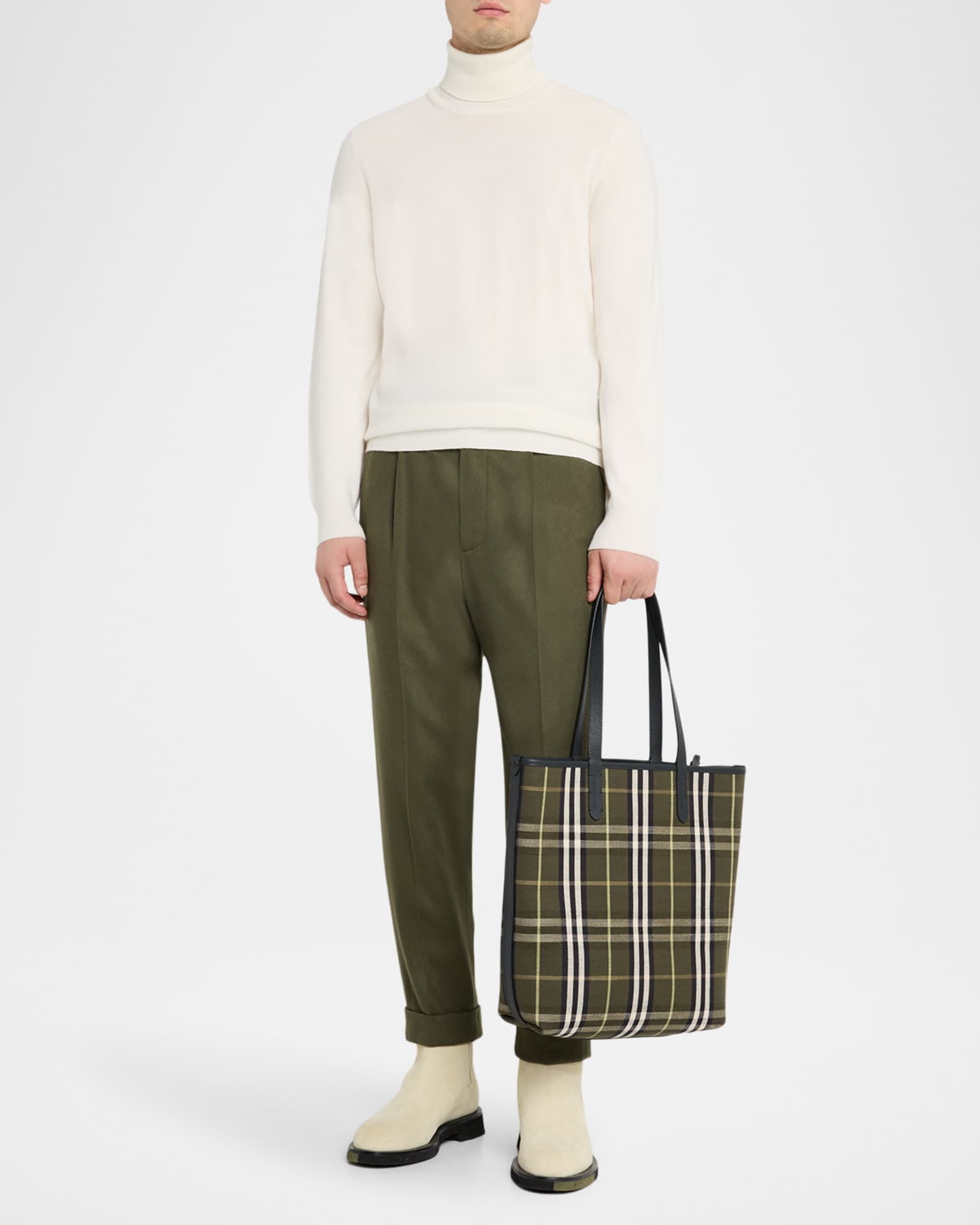 Burberry Men's Reversible Bloomsbury North-South Tote​ Bag with