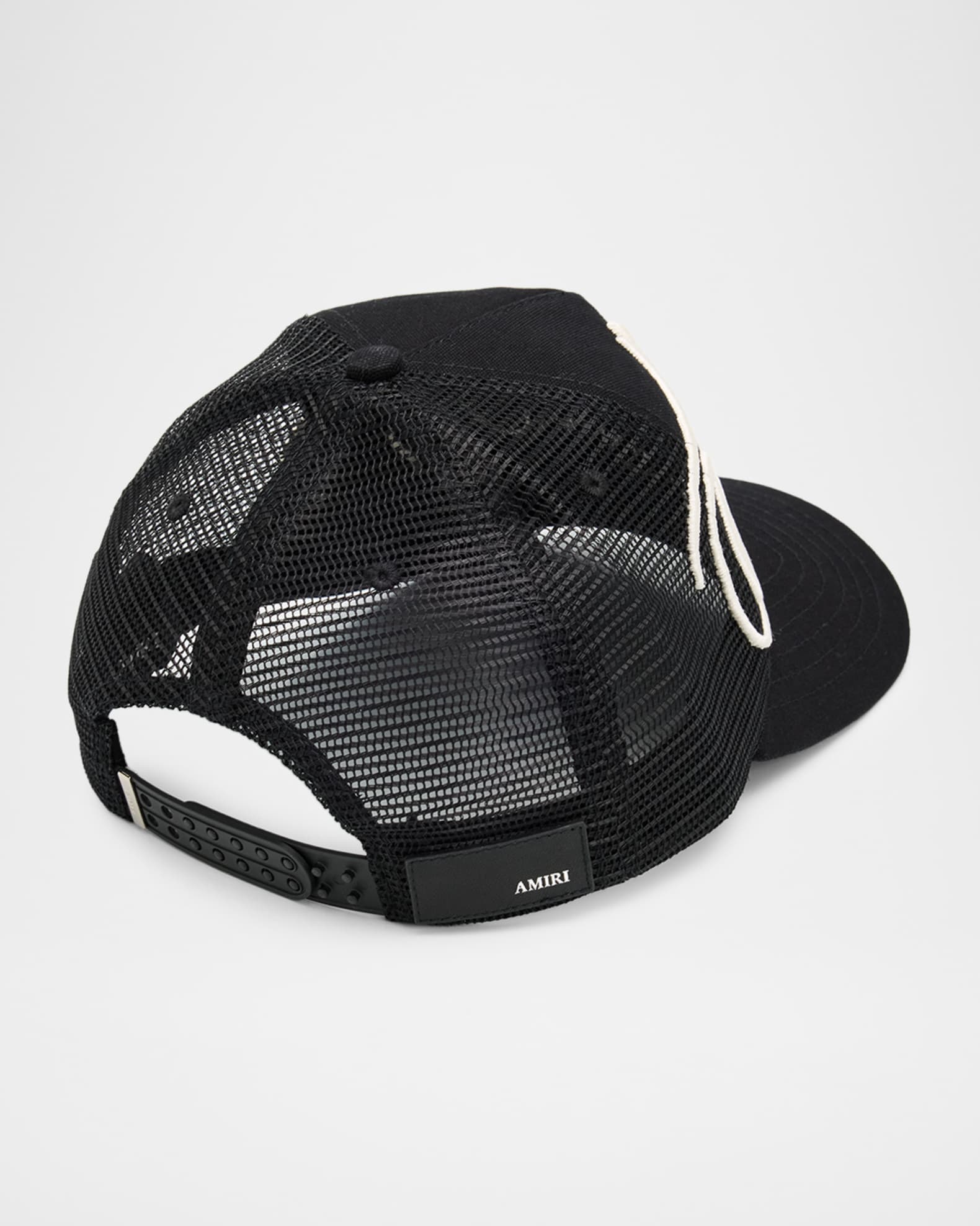 Amiri Men's Chain-Stitch Oversized Logo Trucker Hat | Neiman Marcus