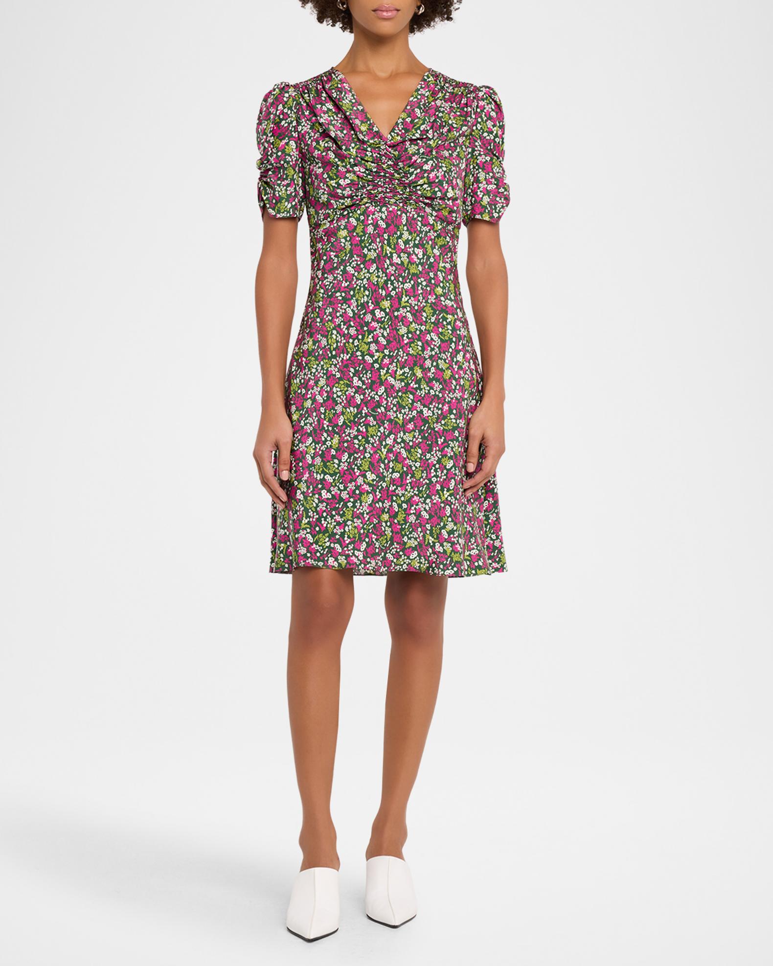 berrylush women's floral ruched dress reviews Buy Berrylush Curve Women Plus Size Green Floral Print Shoulder Strap  Flared A-Line Midi Dress