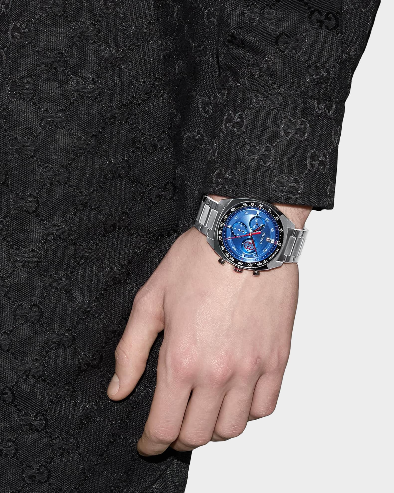 Gucci Men's Interlocking G 41mm Stainless Steel Chronograph