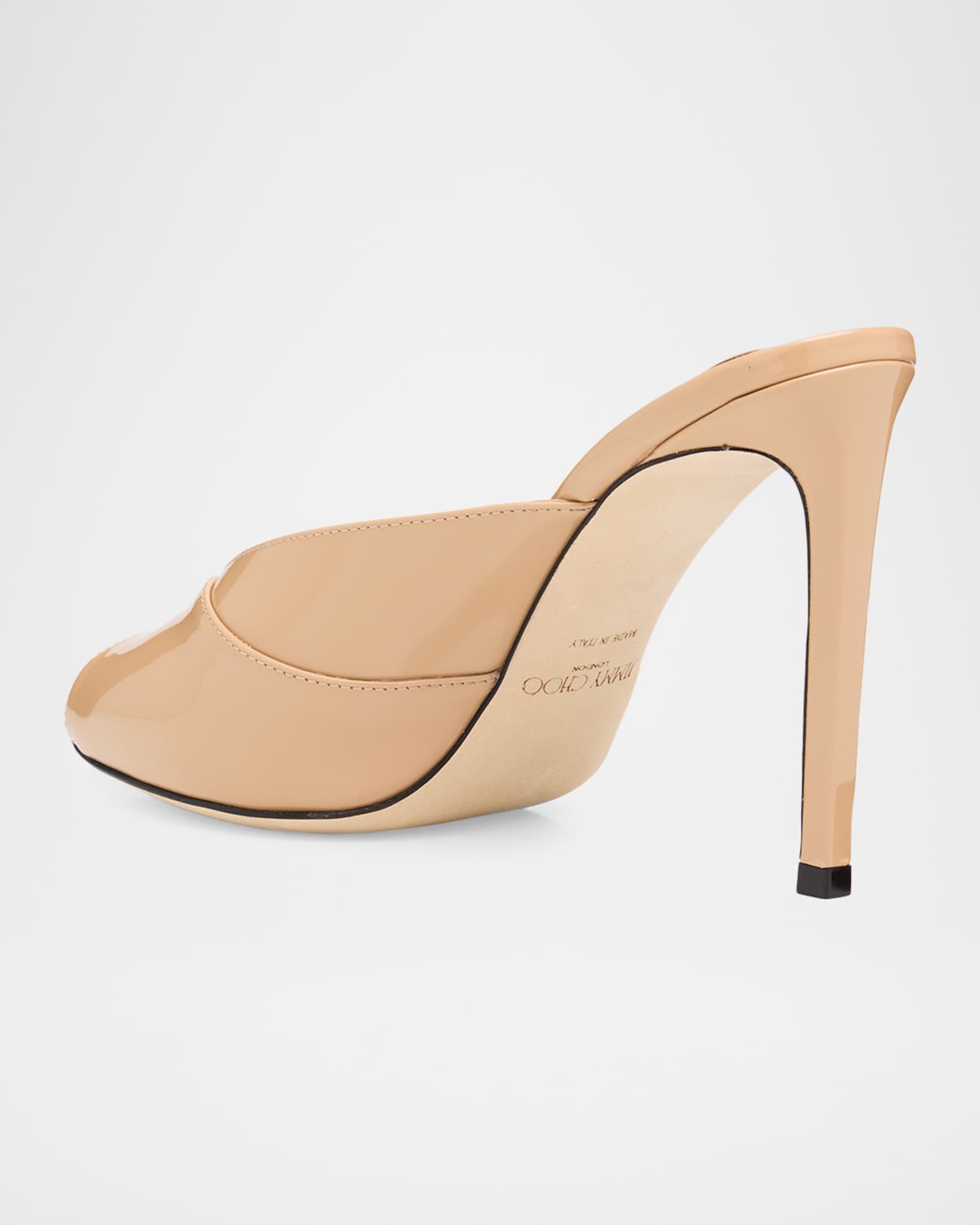 Jimmy Choo 100mm Brigitte Patent Leather Mule Pumps | Neiman Marcus