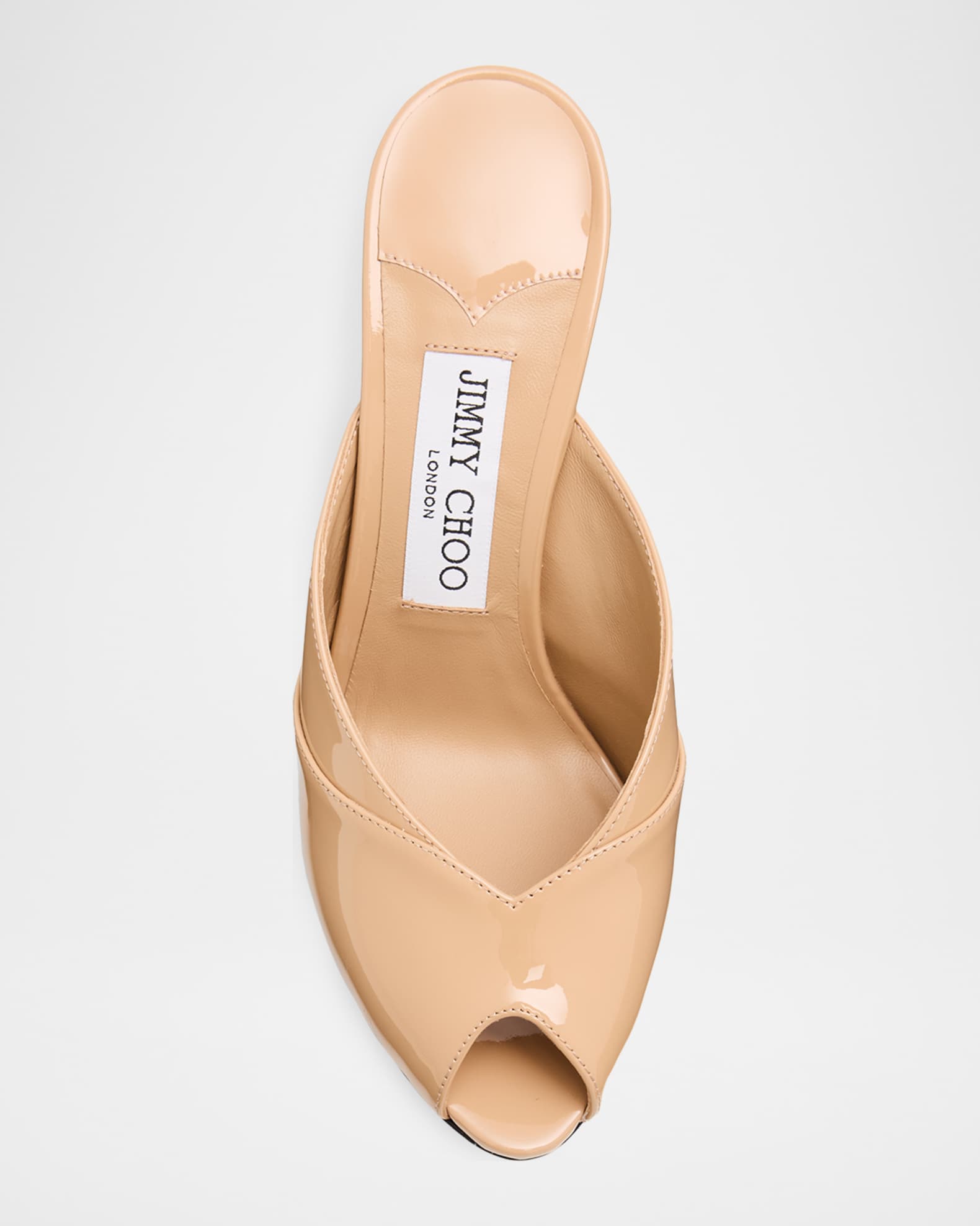 Jimmy Choo 100mm Brigitte Patent Leather Mule Pumps | Neiman Marcus