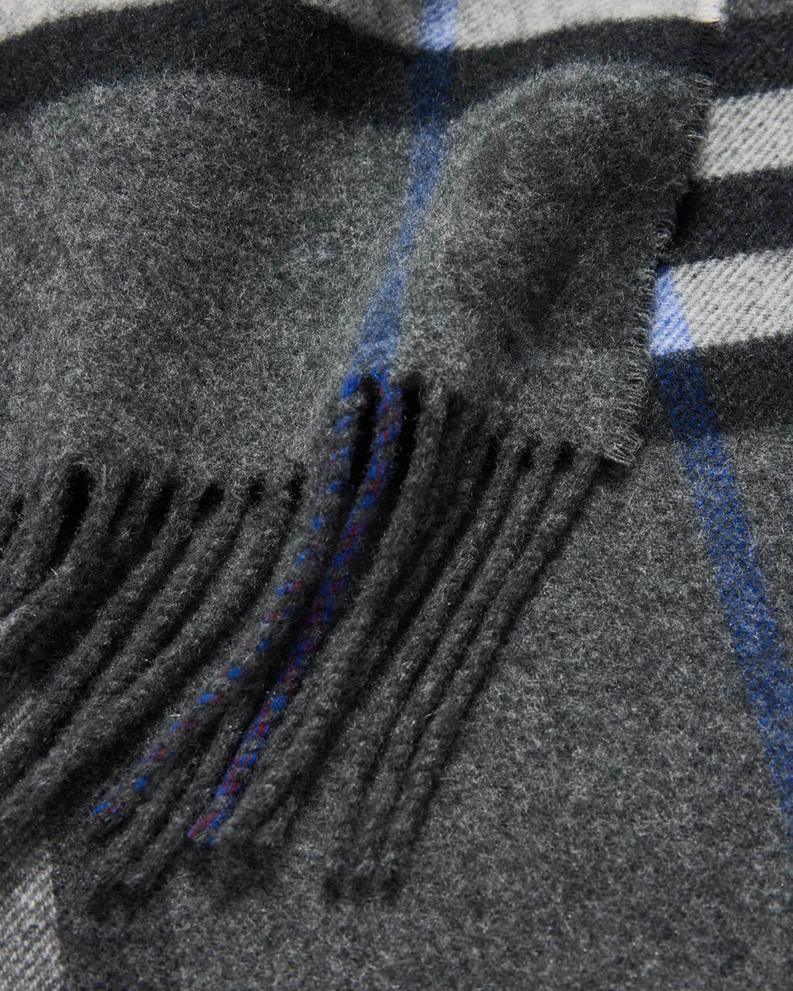 Burberry Men's Contrast Check Double-Faced Cashmere Scarf | Neiman