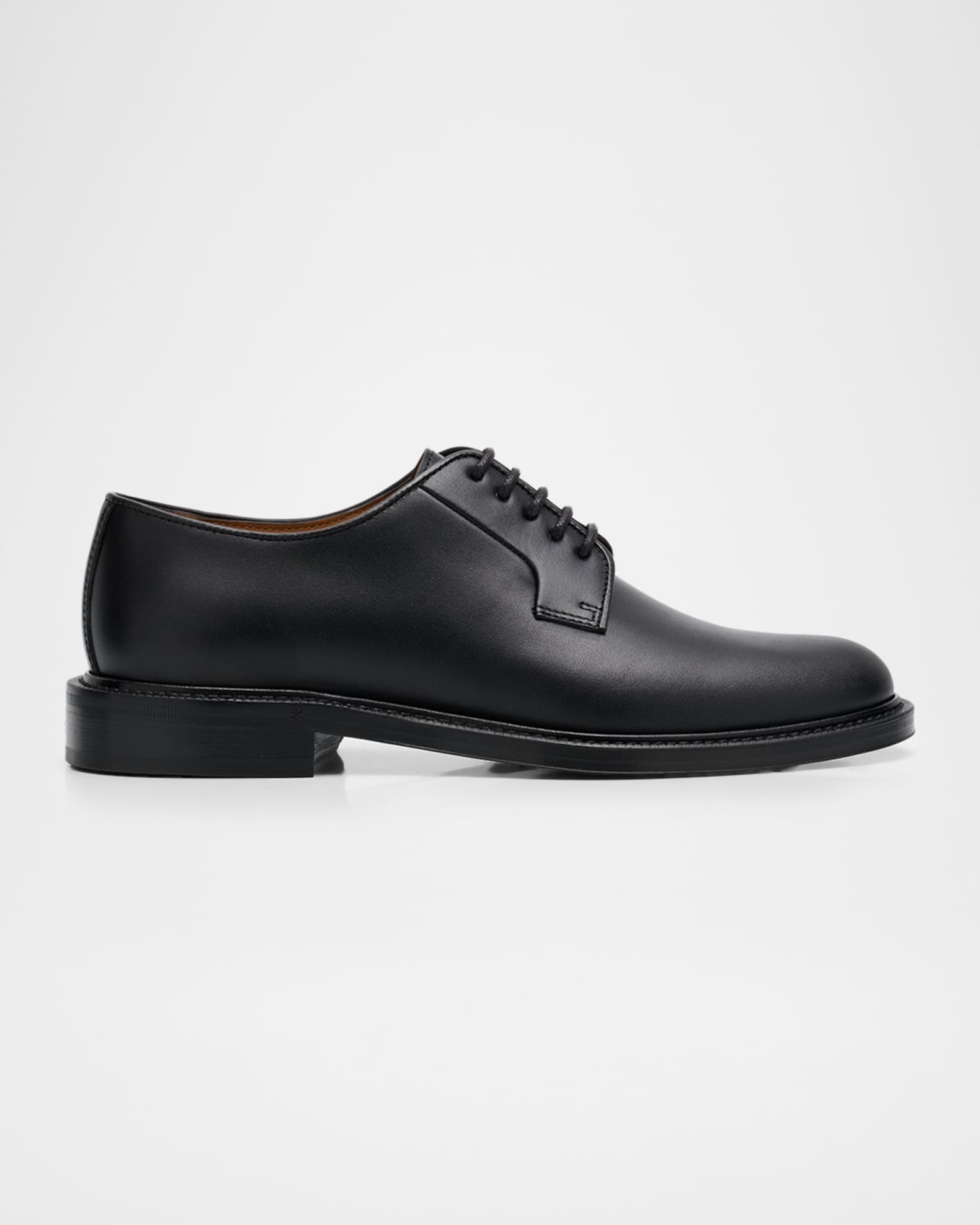 Burberry Men's Manor Leather Metal EKD-Heel Derby Shoes | Neiman