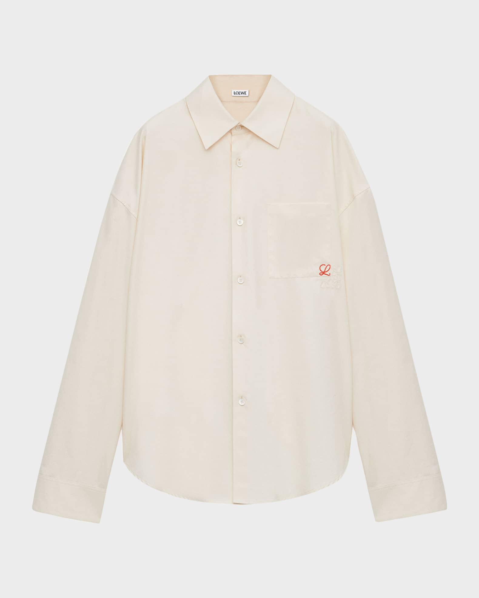 Loewe Men's Embroidered Anagram Pocket Button-Down Shirt | Neiman Marcus