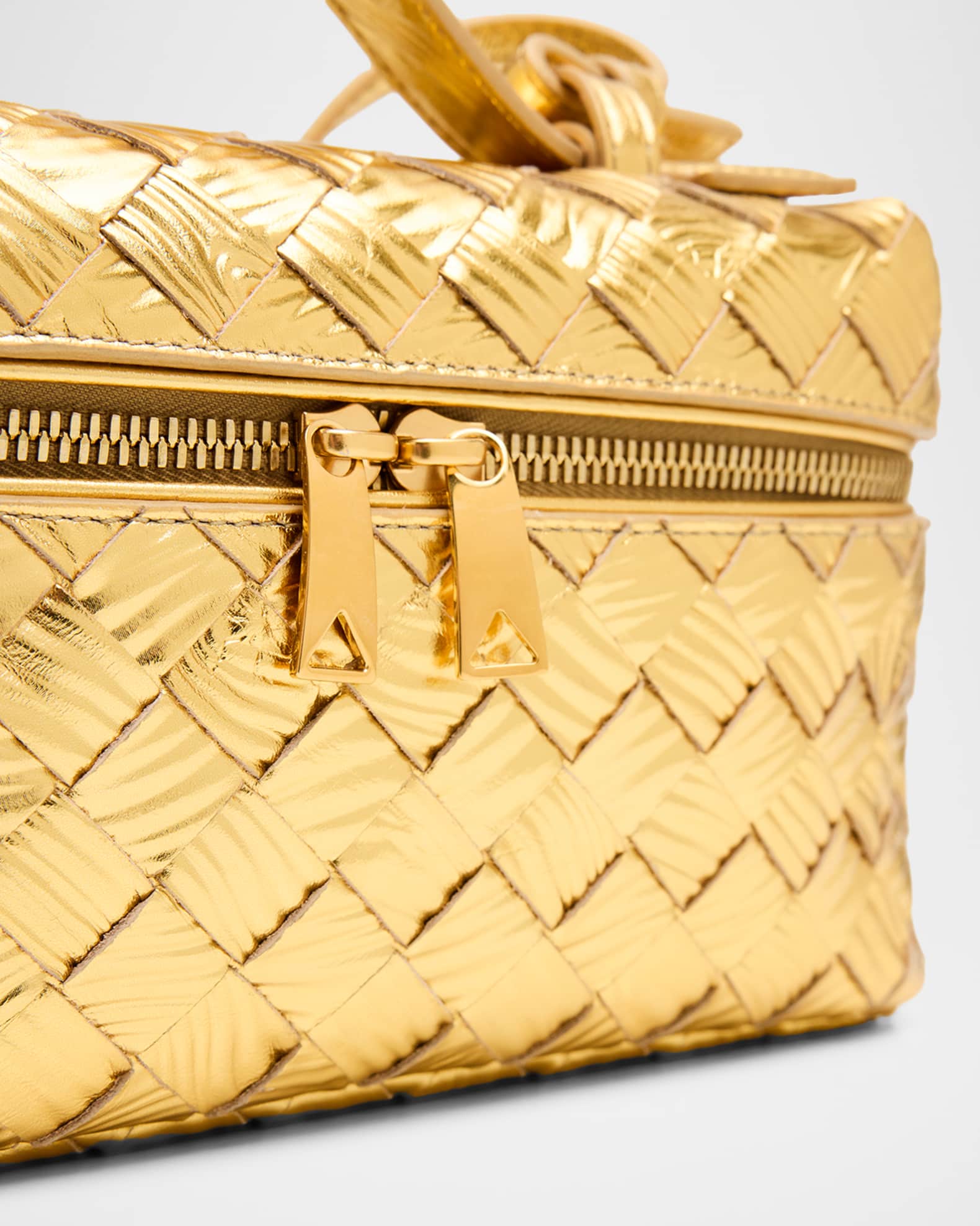 Bottega Veneta Bang Bang Embossed Laminated Leather Crossbody Bag
