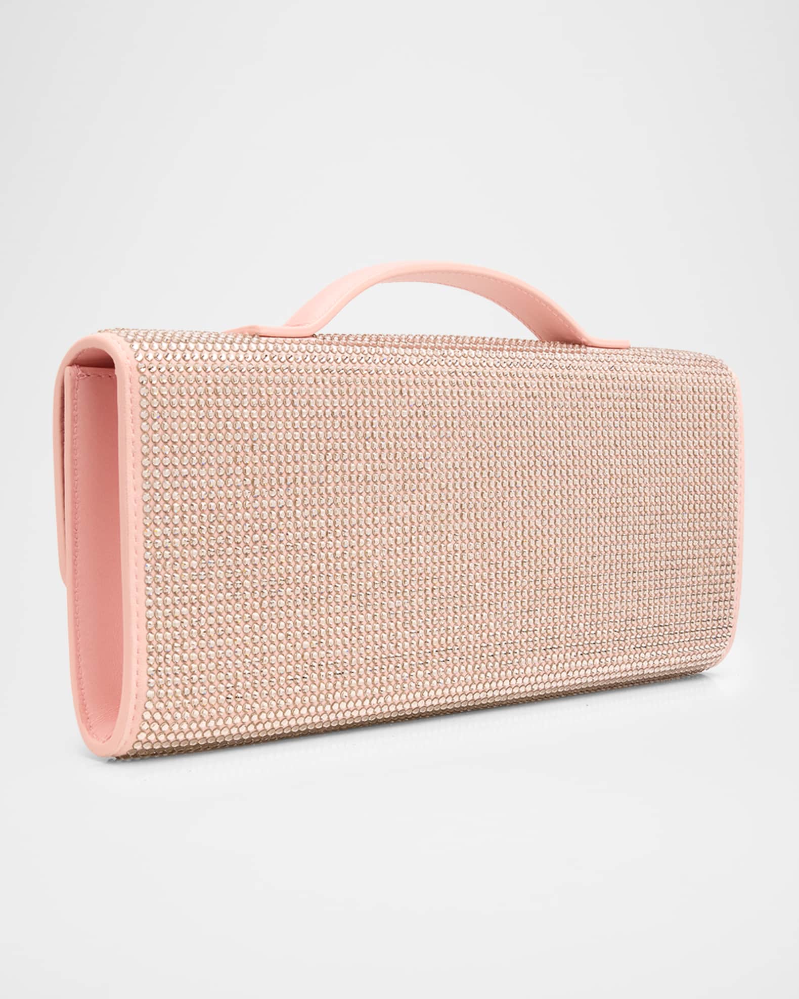 Bottega Veneta Andiamo Crystal Leather Clutch Bag | Neiman Marcus