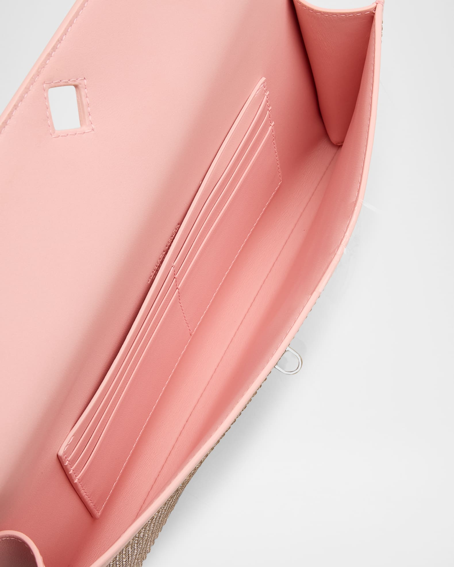 Bottega Veneta Andiamo Crystal Leather Clutch Bag | Neiman Marcus
