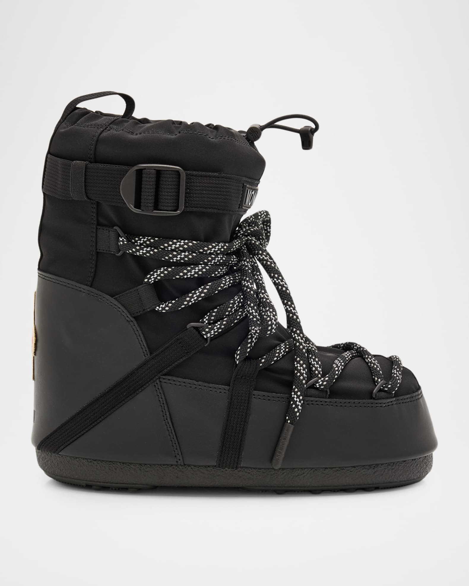 MONCLER フラットシューズ Moncler Black Leather Lug Sole Lace Up Shoes Size 37 – Archive Vault