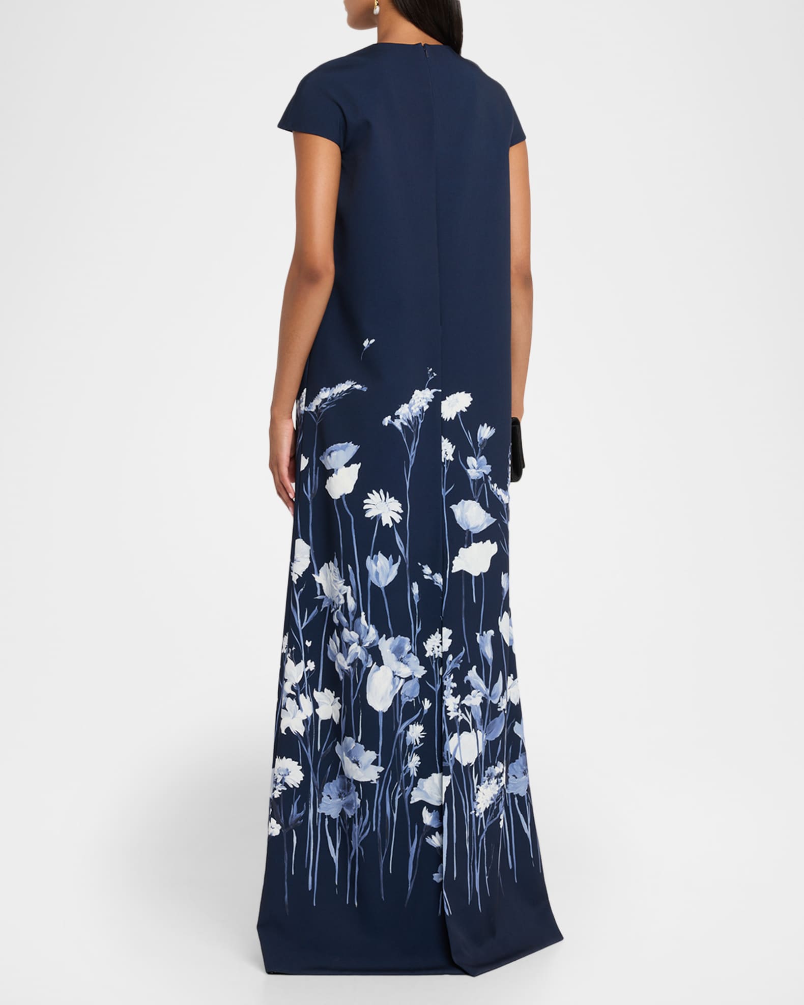 leela crepe maxi dress Leela Crepe Long Gown