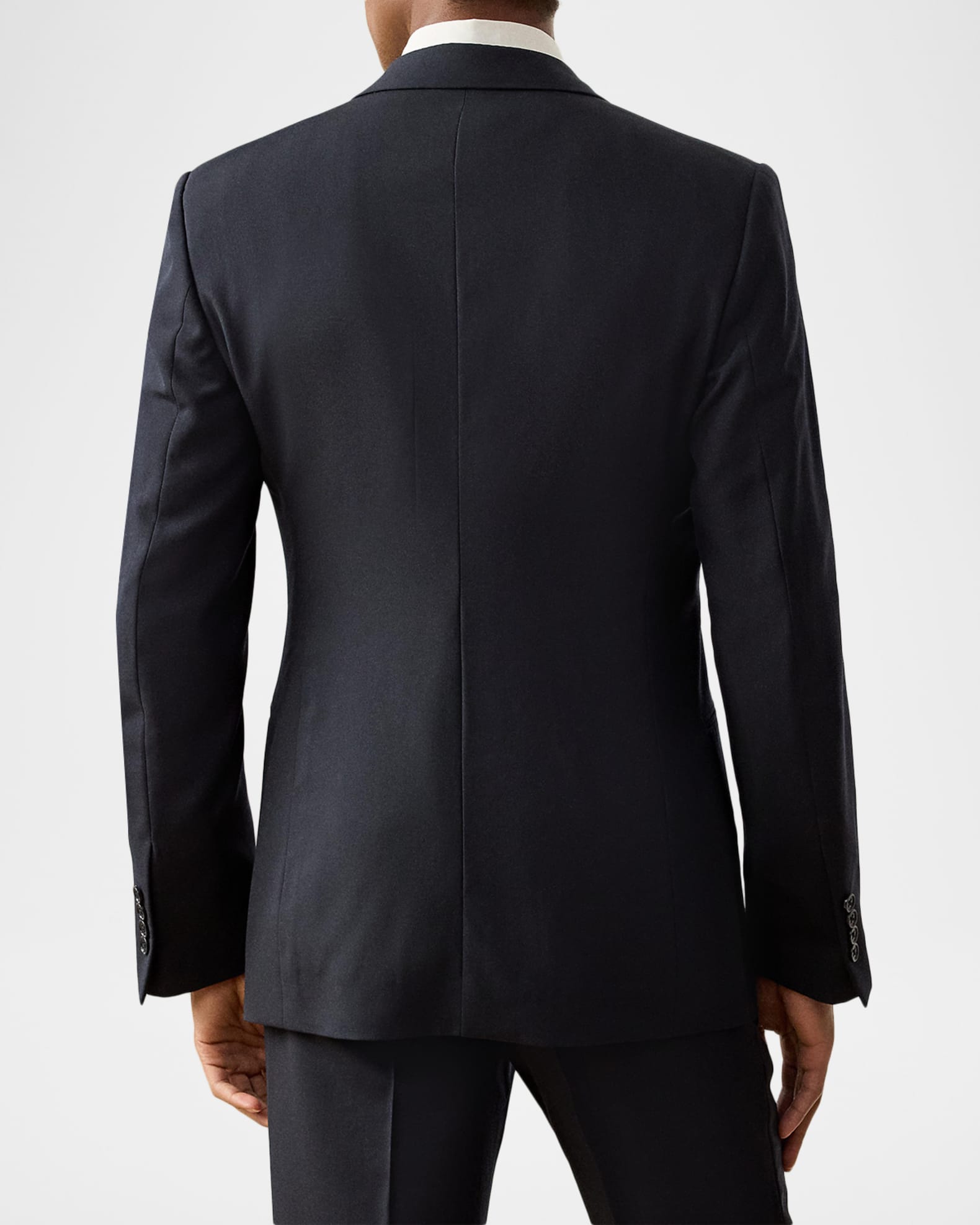 Ralph Lauren Purple Label Men's Barathea Satin-Lapel Wool Single