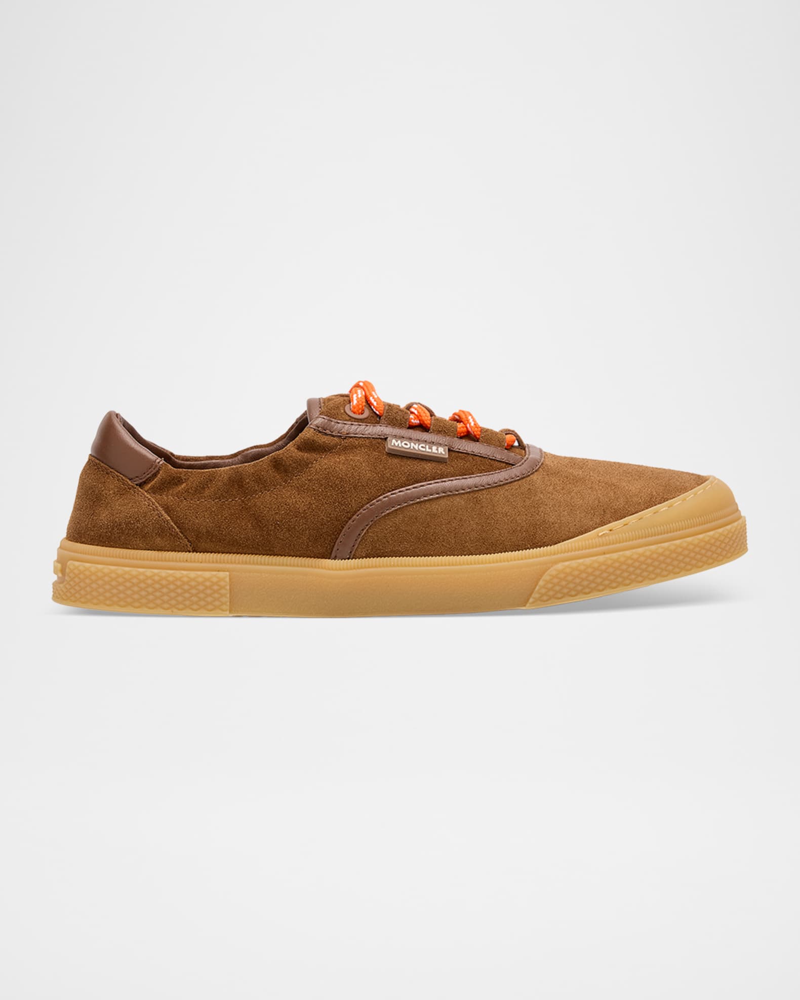 Moncler Vera Leisure Suede Low-Top Sneakers | Neiman Marcus