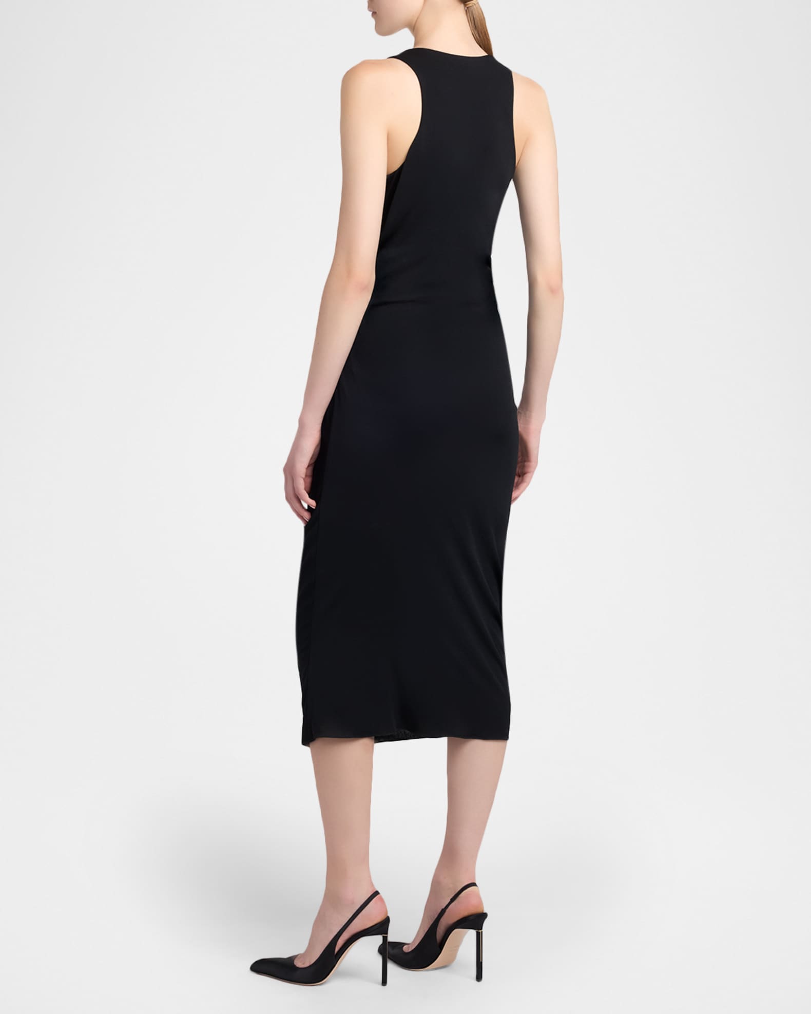 open knit maxi dress Aggel Knitwear Lurex Open-Knit Maxi Dress | Black Tan Gold