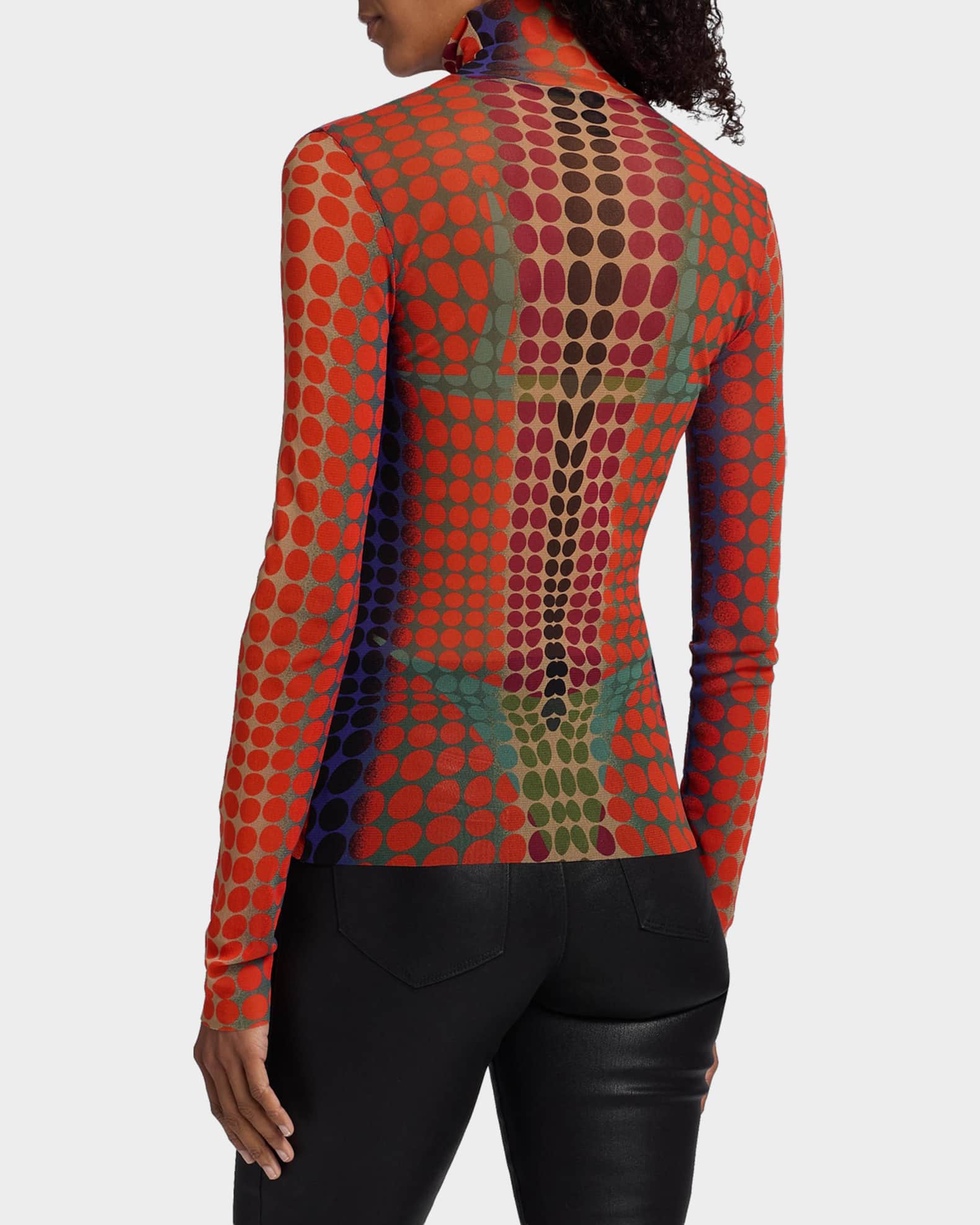 Jean Paul Gaultier Re-Edition High-Neck Dots Top | Neiman Marcus