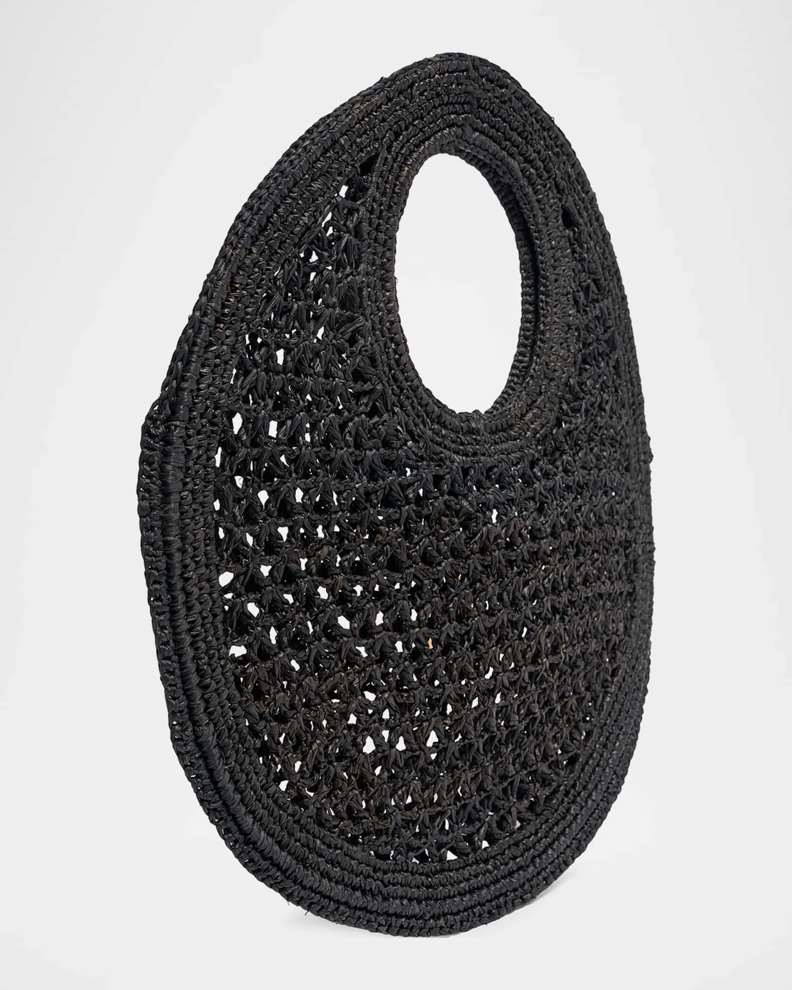 Jacquemus Le Petite Crochet Raffia Top-Handle Bag | Neiman Marcus