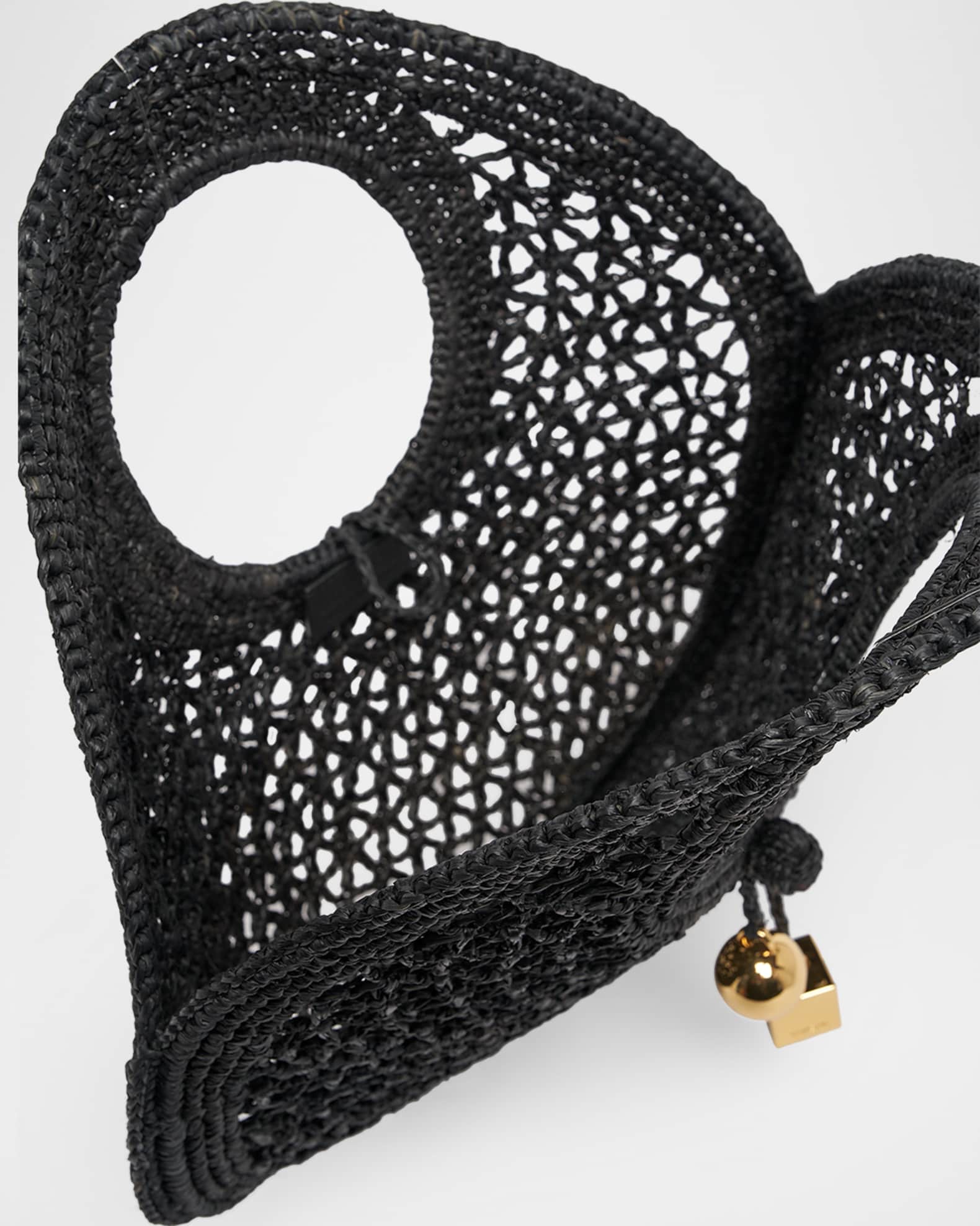 Jacquemus Le Petite Crochet Raffia Top-Handle Bag | Neiman Marcus