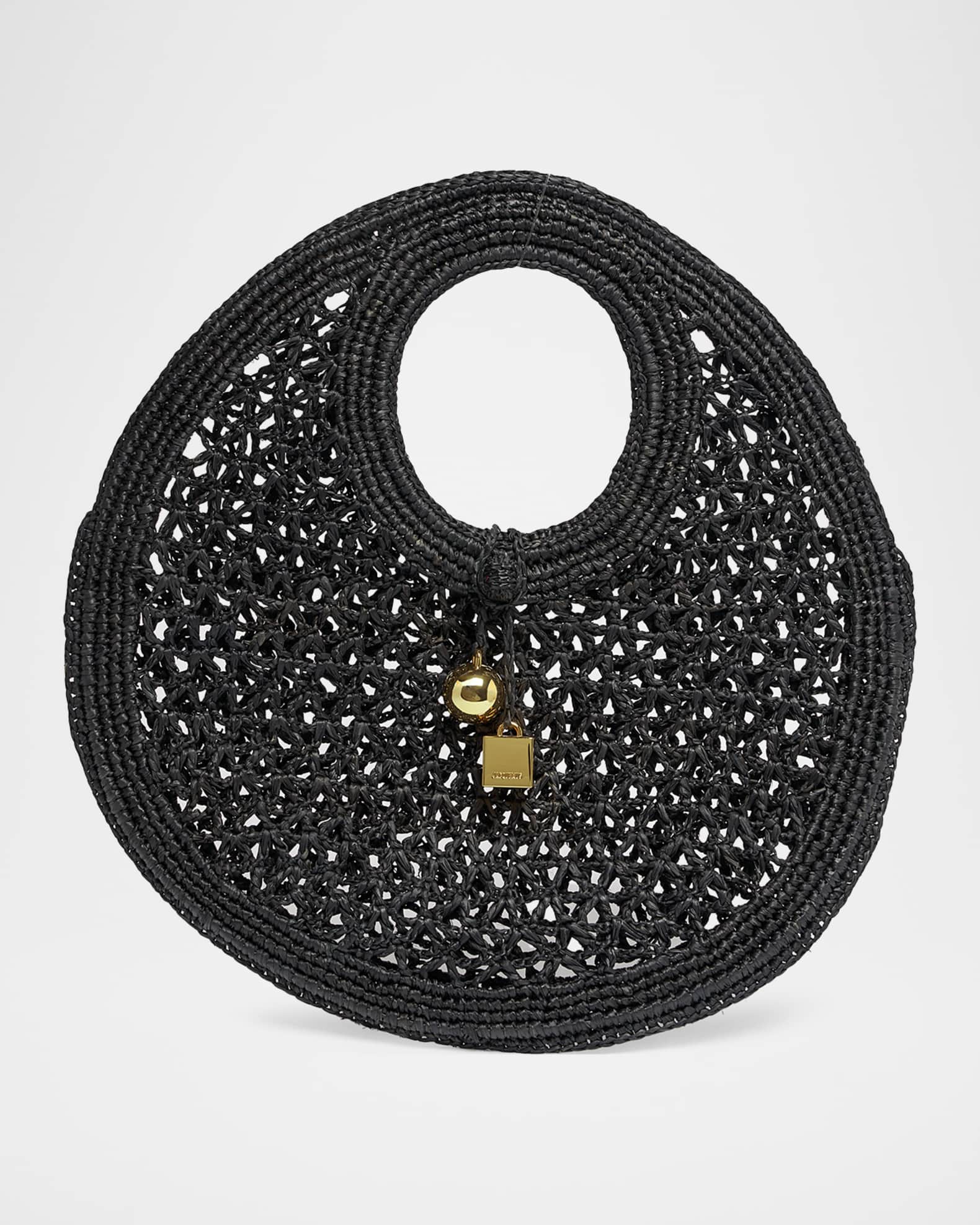 Jacquemus Le Petite Crochet Raffia Top-Handle Bag | Neiman Marcus