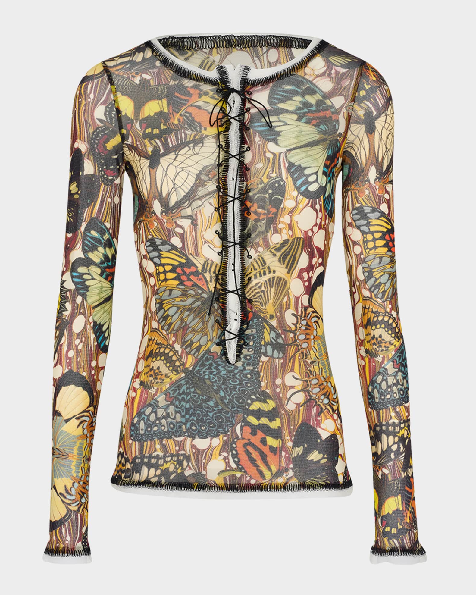 トップス jean paul gaultier Jean Paul Gaultier Re-Edition The Yellow Butterfly Top | Neiman Marcus