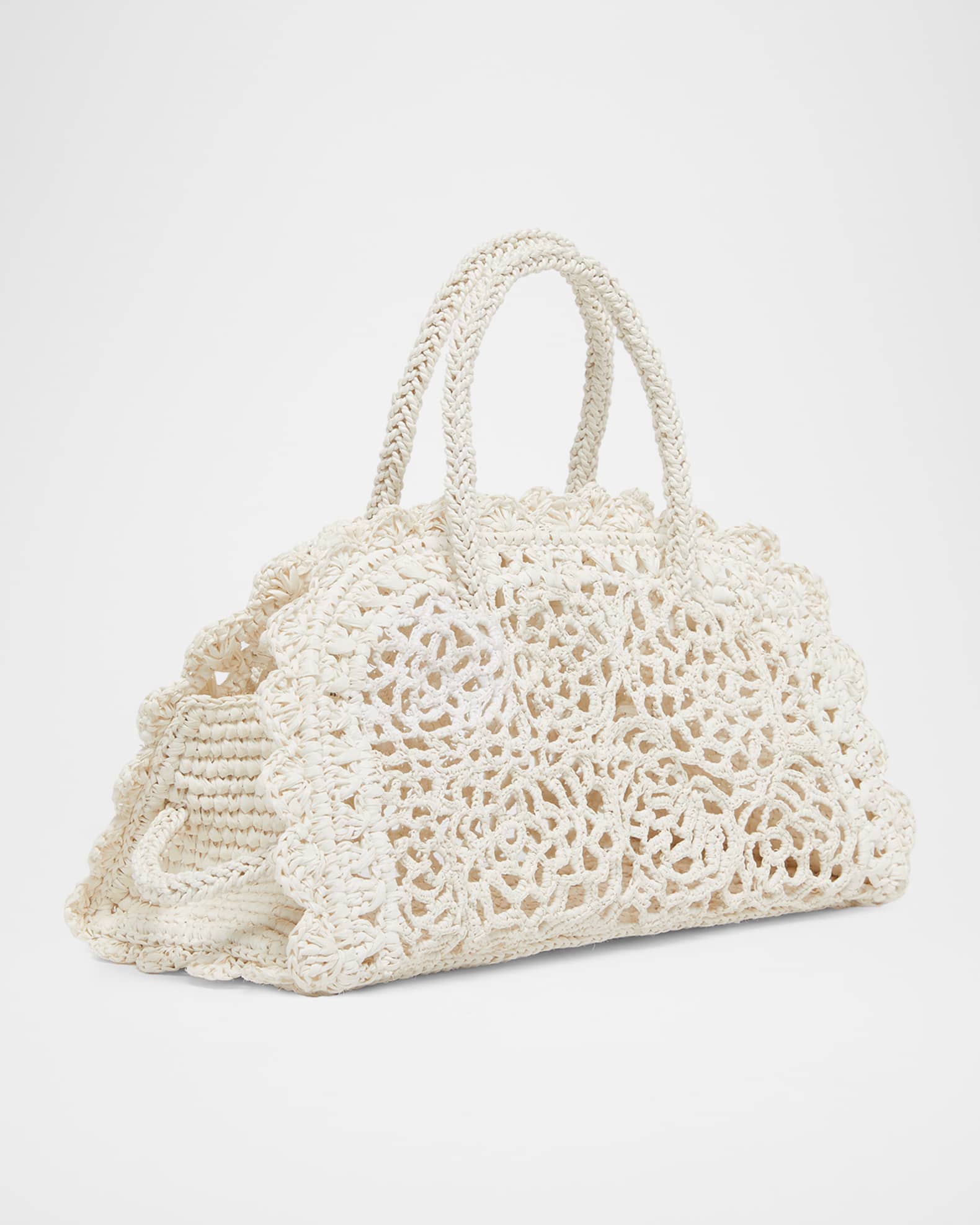 Jacquemus Le Petit Turismo Crochet Top-Handle Bag | Neiman Marcus