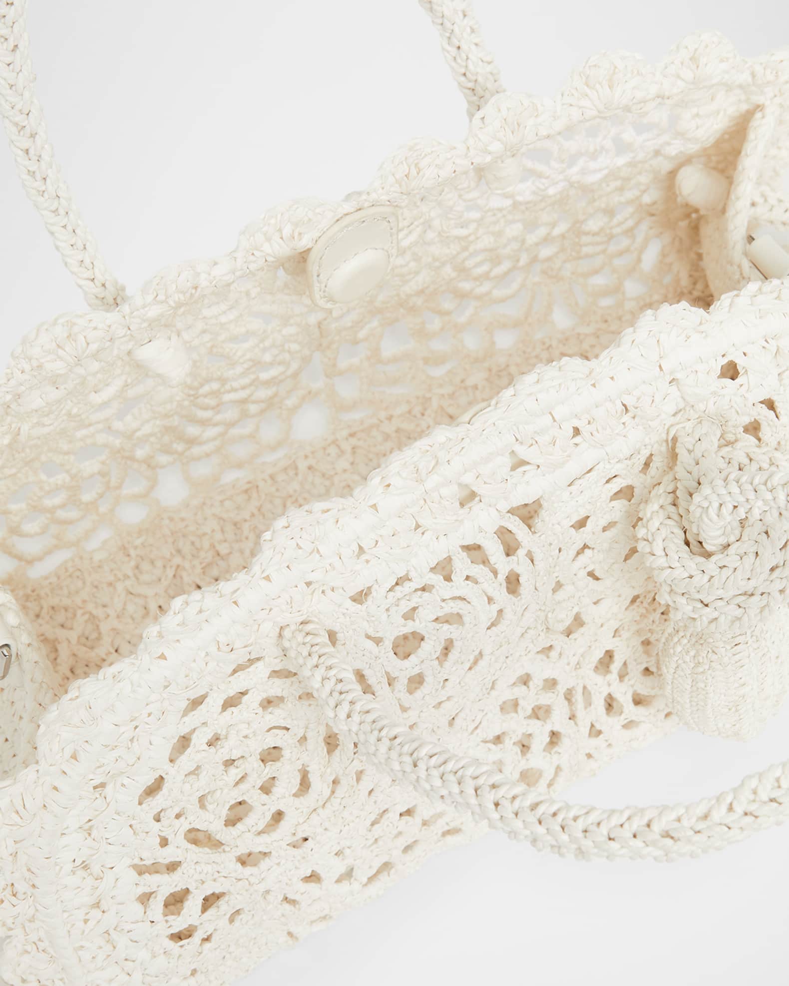 Jacquemus Le Petit Turismo Crochet Top-Handle Bag | Neiman Marcus