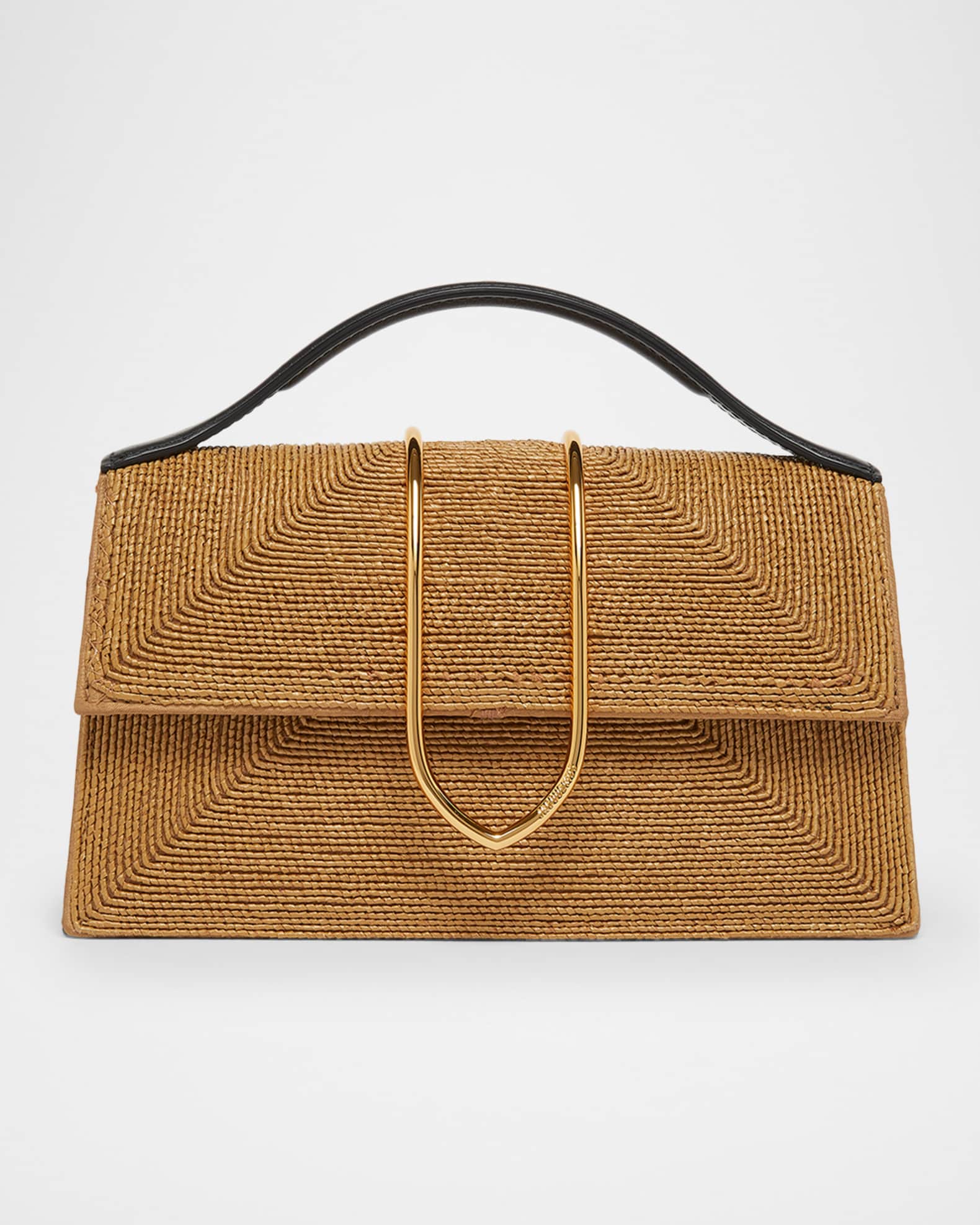 24.しめ縄 Jacquemus Le Grand Bambino Woven Top-Handle Bag | Neiman Marcus