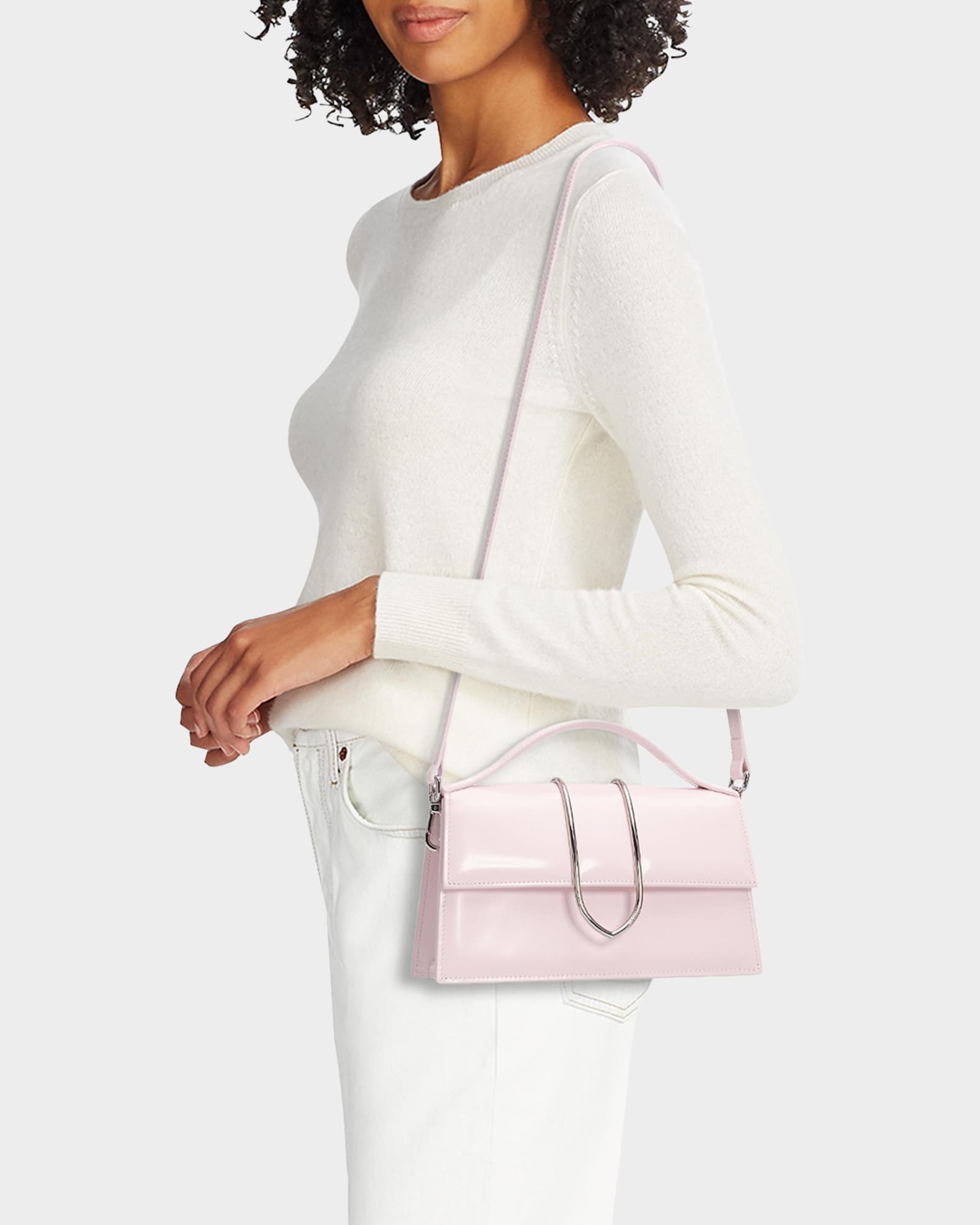 Jacquemus The Large Bambino Embellished Leather Top-Handle Bag