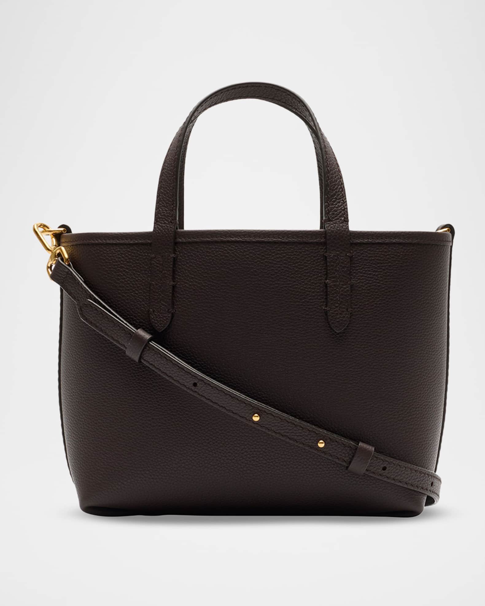 Burberry Mini Reversible Check & Leather Tote Bag | Neiman Marcus