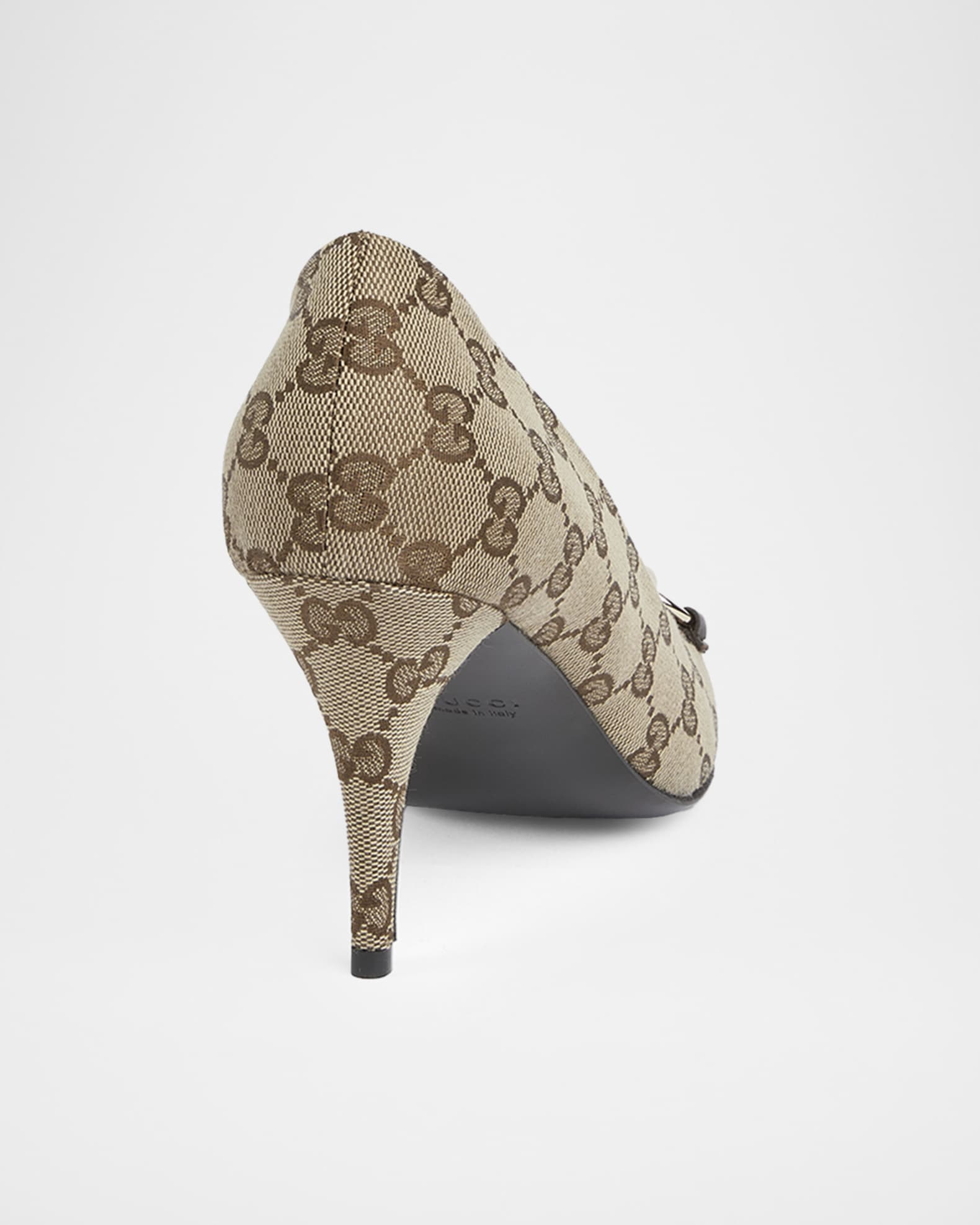 GUCCI GG柄 10cmアンクルストラップ ピンヒール 美品 Gucci 85mm Erin GG Monogram Canvas Pumps | Neiman Marcus