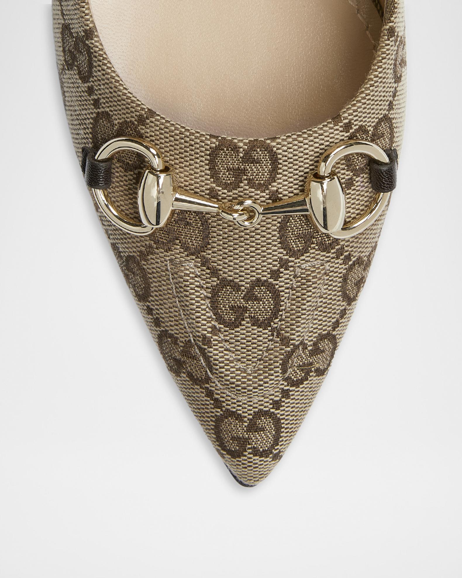 Gucci 85mm Erin GG Monogram Canvas Pumps | Neiman Marcus