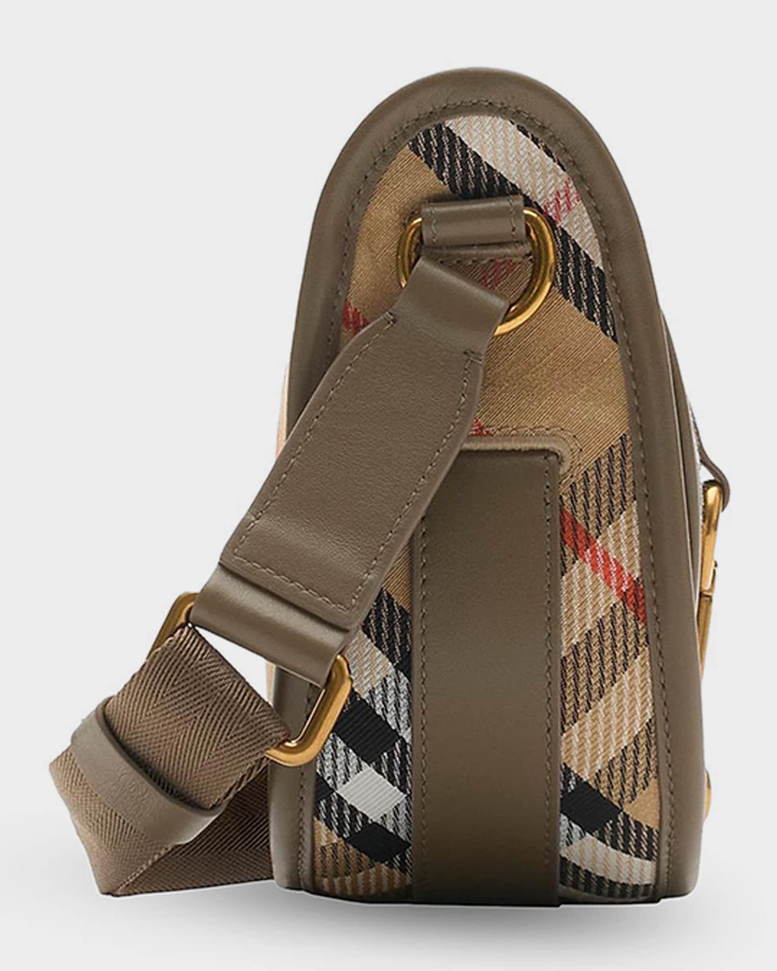 Burberry Mini B Clip Check Messenger Bag | Neiman Marcus