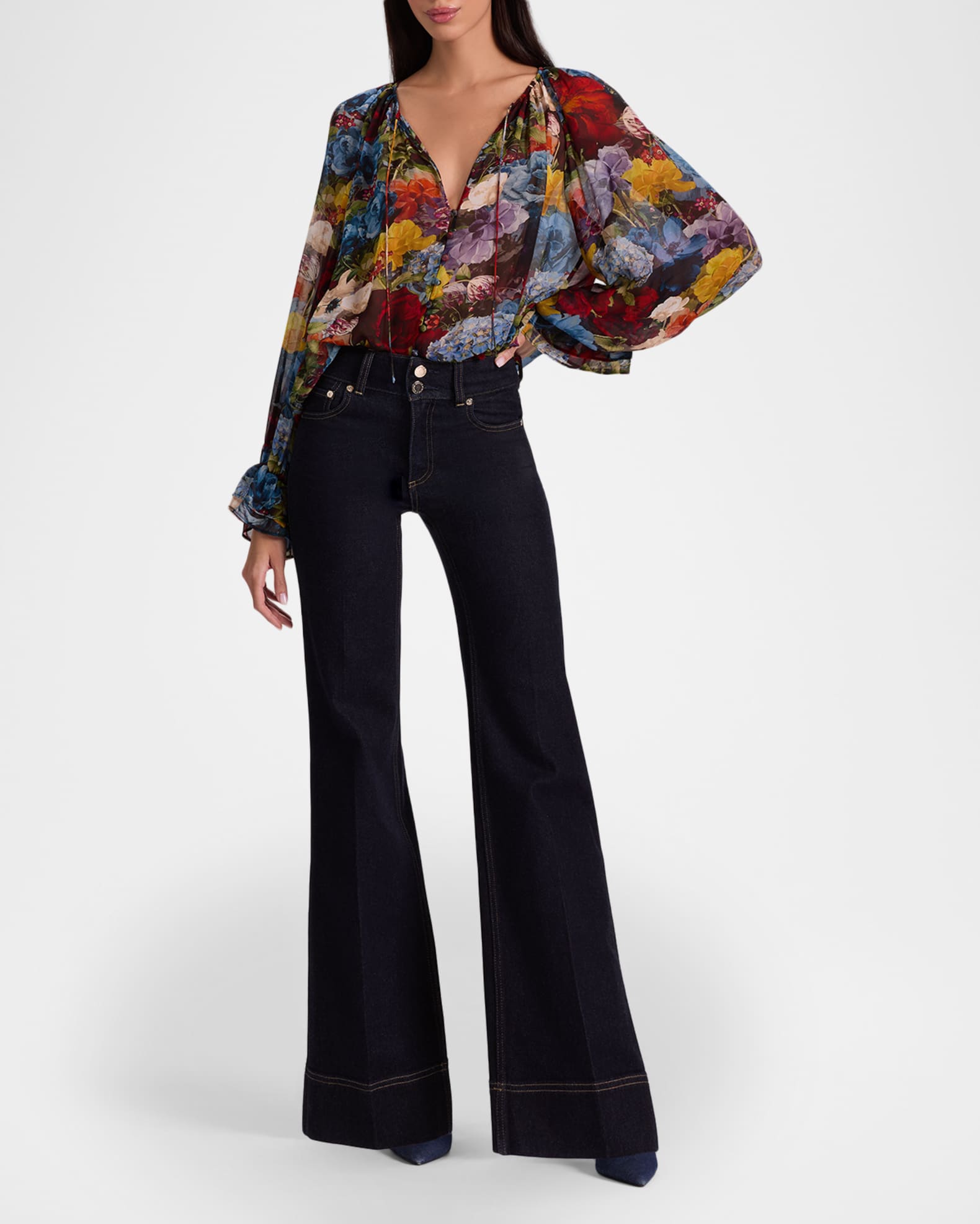 LAURIELISH tops 美品 CLARYS TOP | Women's Dot Trim Detail At Front And Back Yoke | Nili