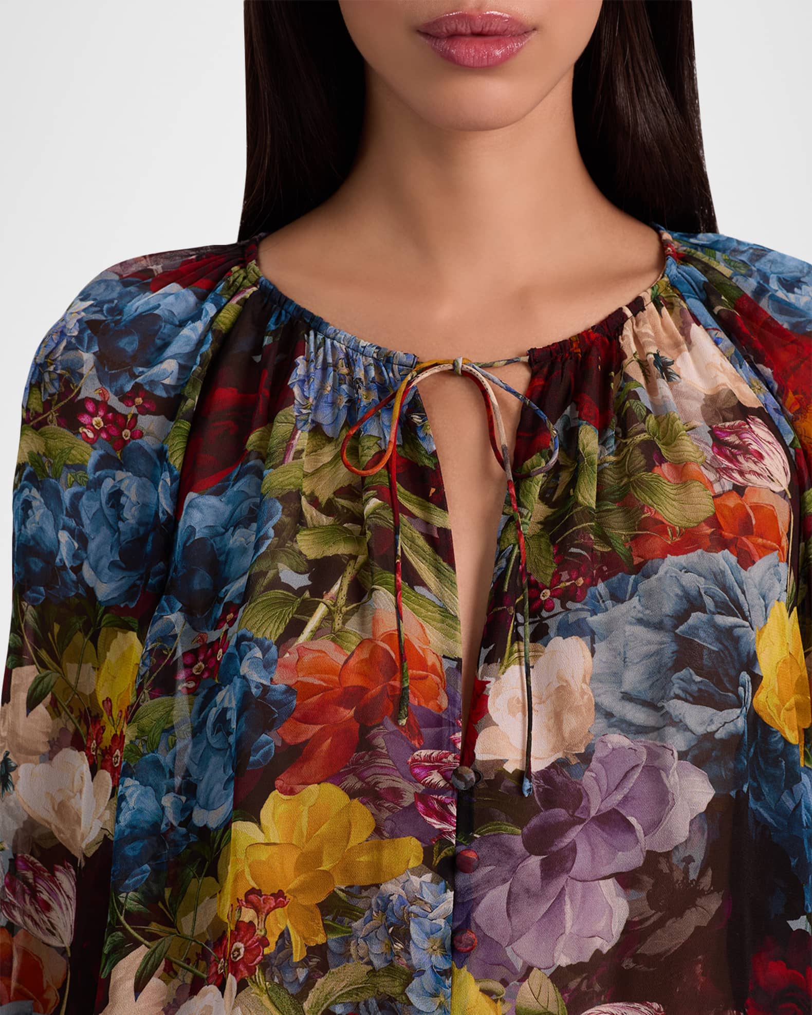 apolina × misha & puff Josephine Blouse JOSEPHINE BLOUSE in DARK CHERRY | ALICE + OLIVIA