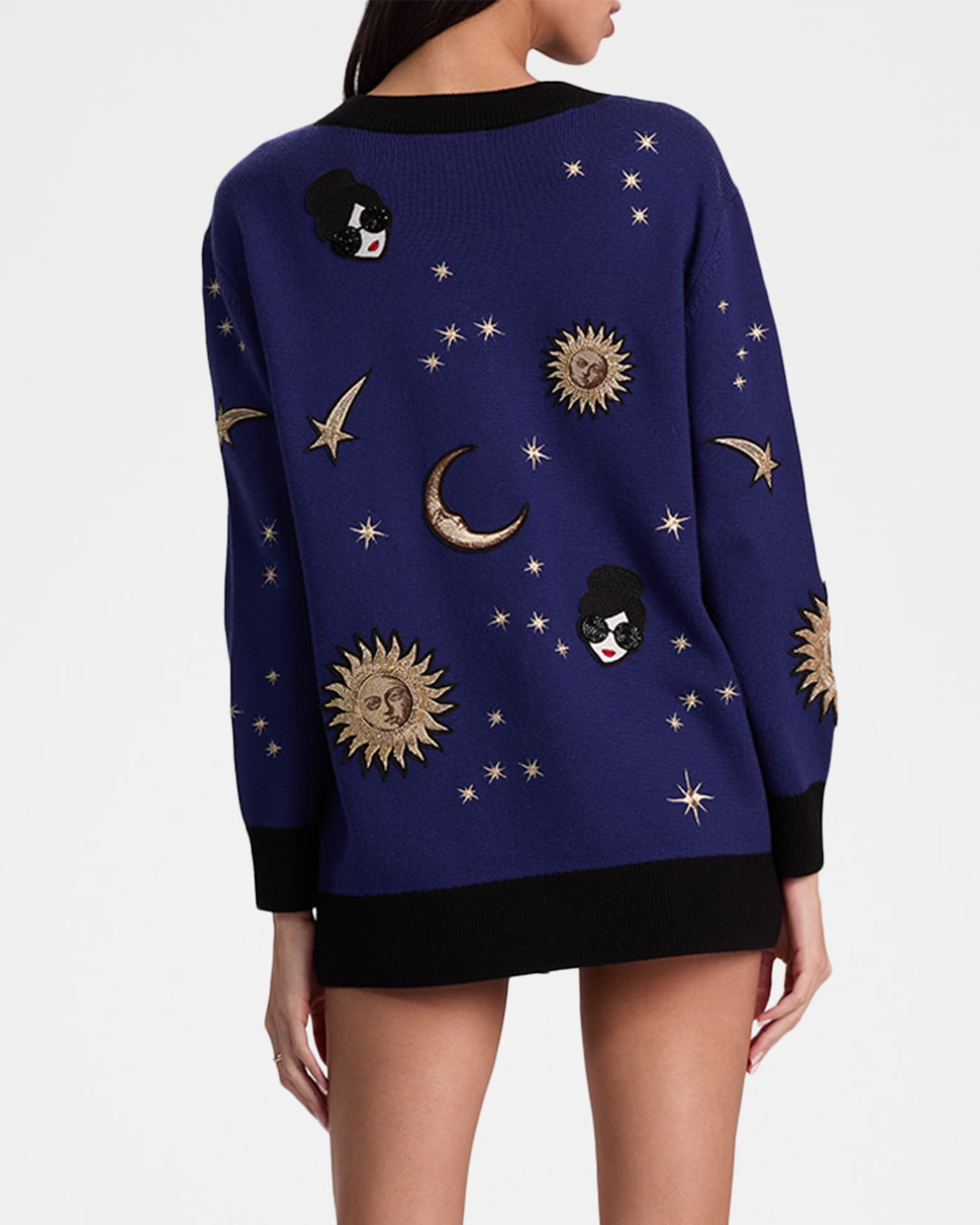 Alice + Olivia Bradford Celestial StaceFace Cardigan | Neiman Marcus