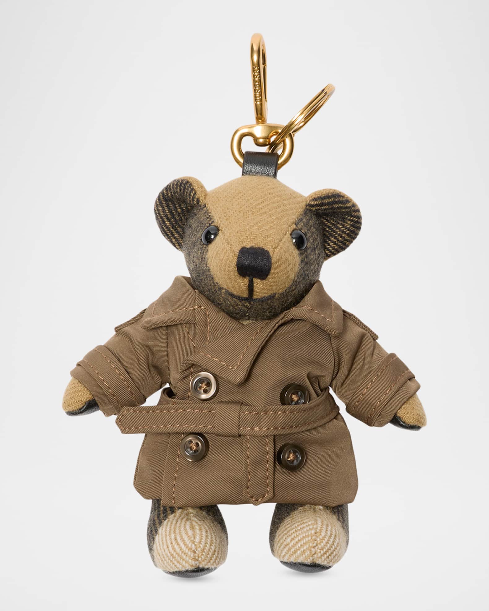 Burberry Thomas Trench キーホルダー新品未使用 Burberry Thomas Check Cashmere Teddy Bear in Trench Coat Bag Charm