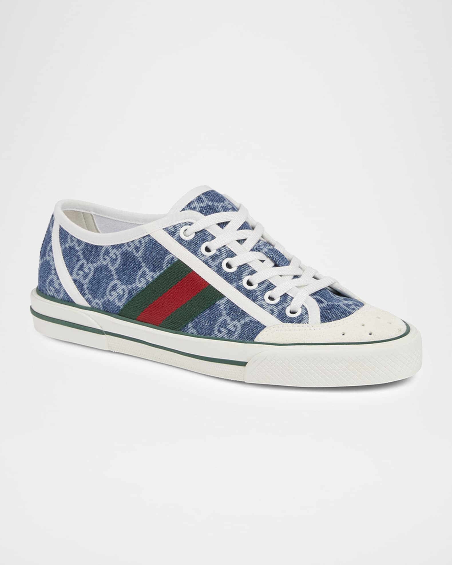 ぬー Gucci Tennis 1977 GG Denim Low-Top Sneakers | Neiman Marcus