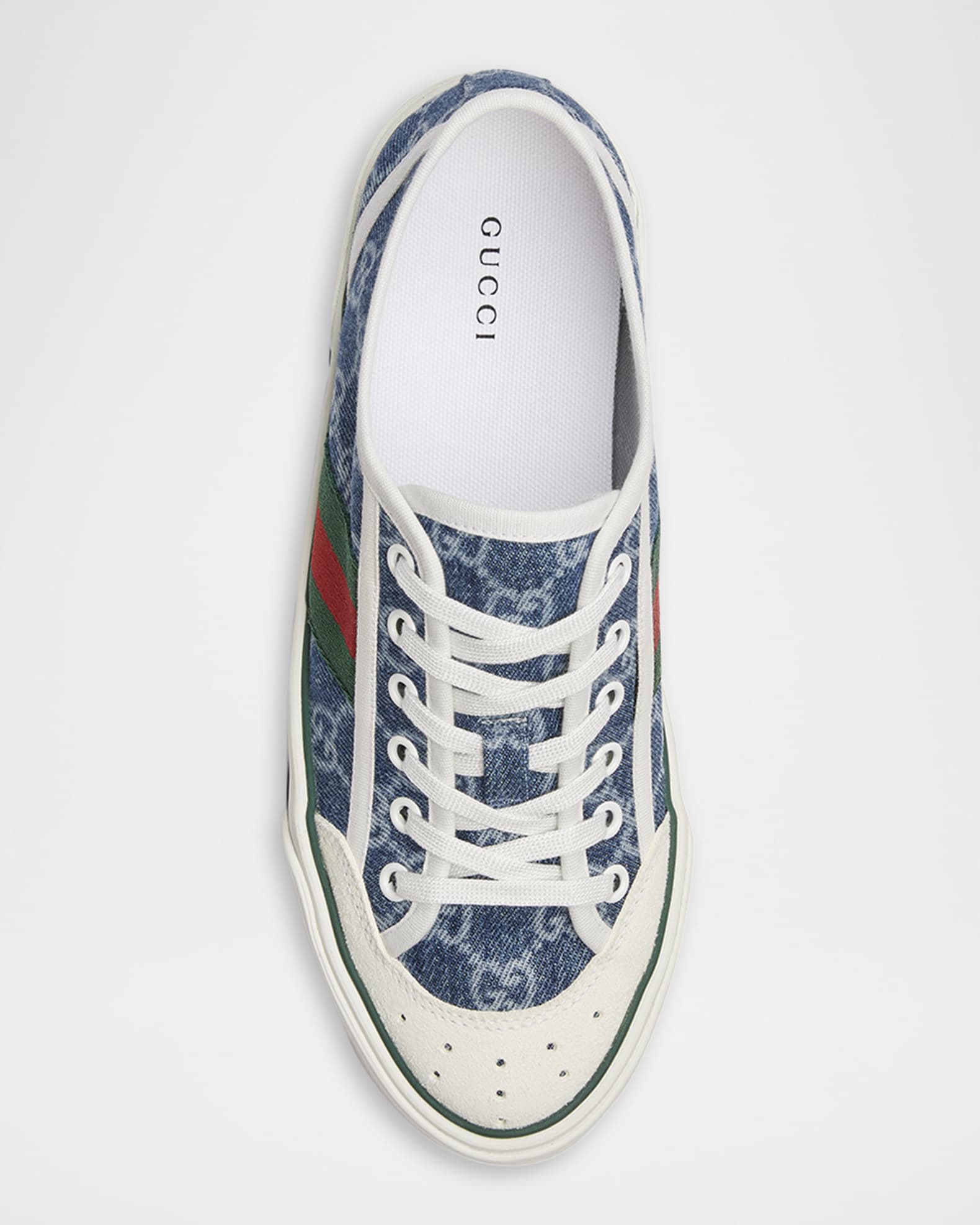 Gucci Tennis 1977 GG Denim Low-Top Sneakers | Neiman Marcus