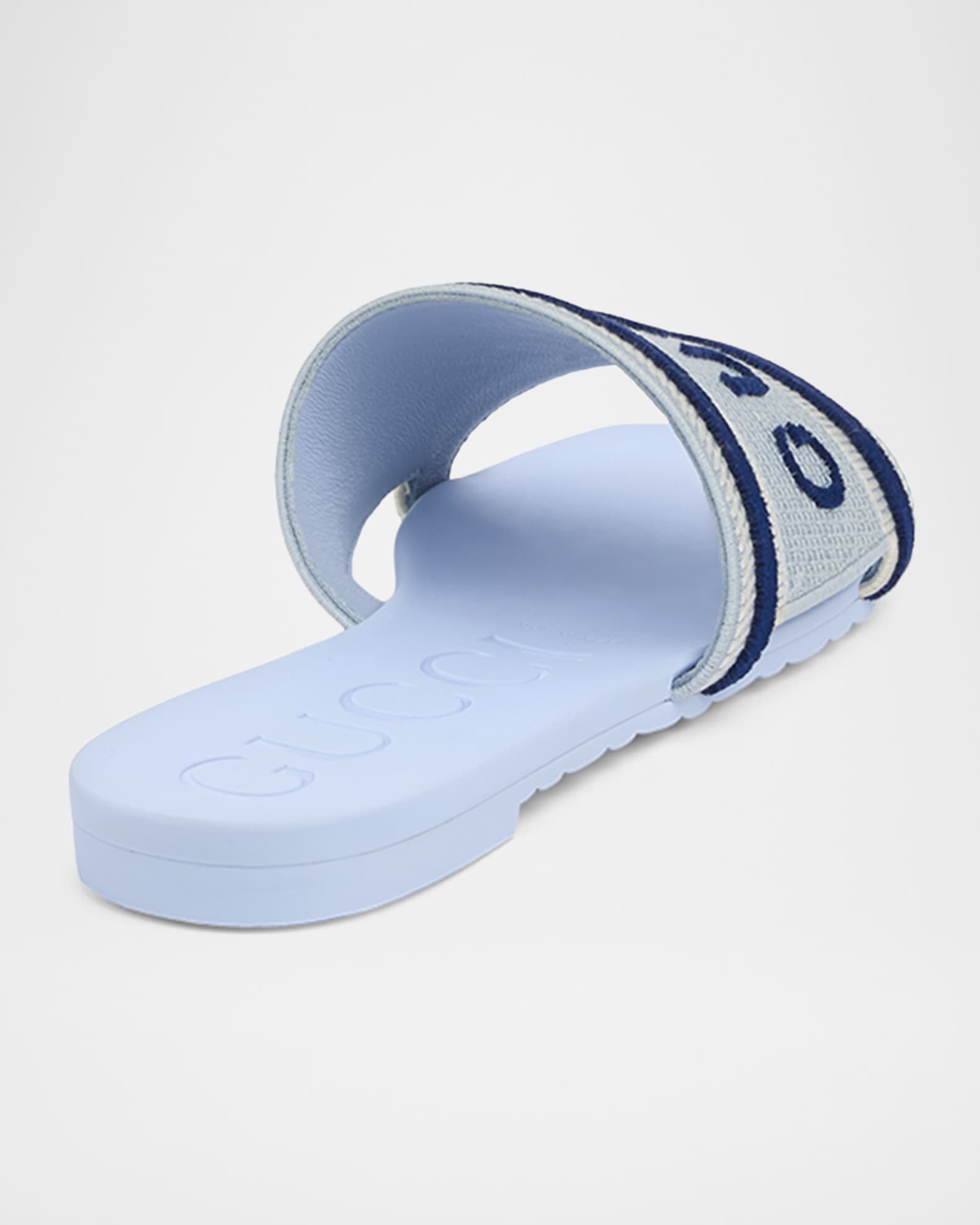 Gucci Luna Logo Jacquard Slide Sandals | Neiman Marcus