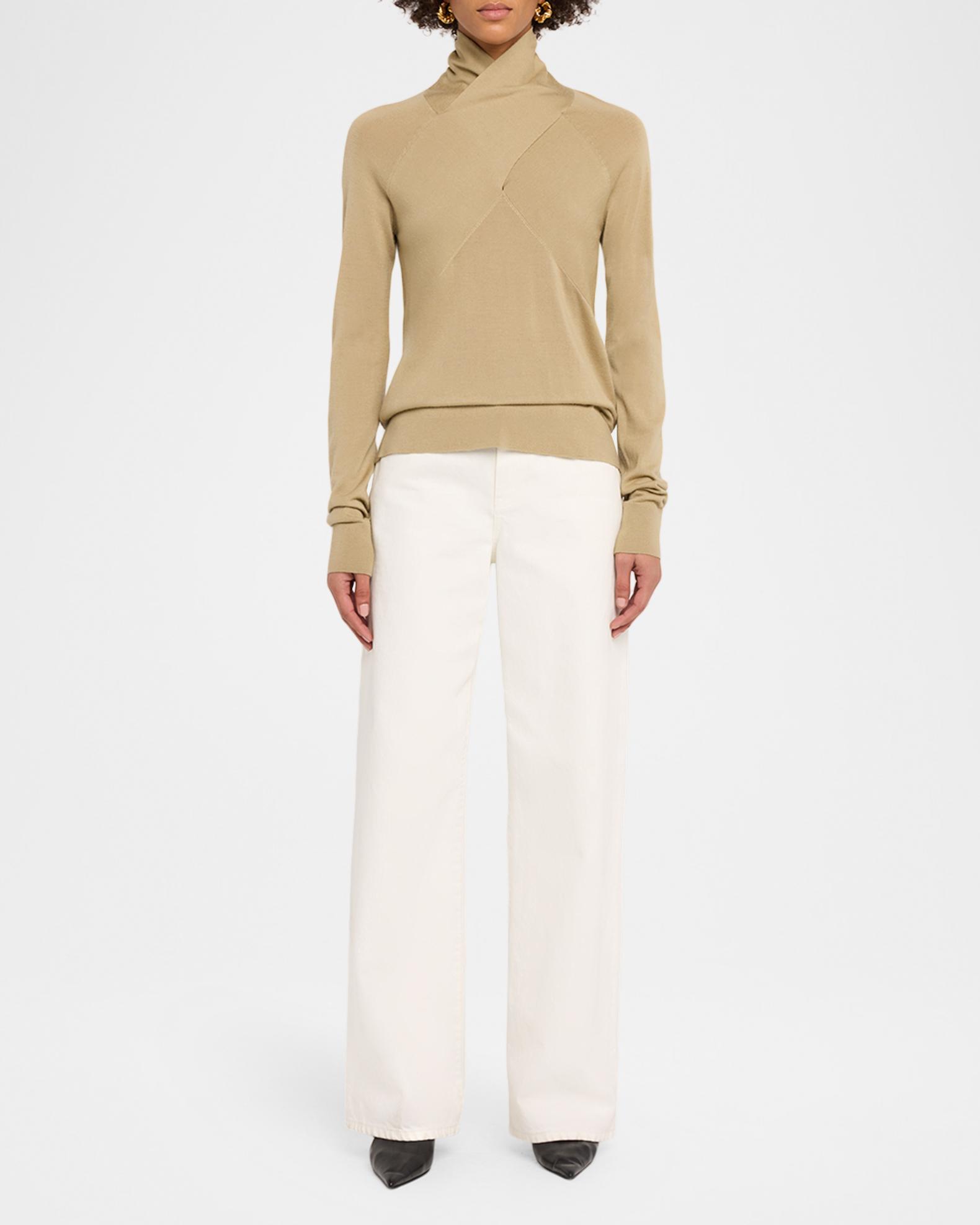 TOTEME Fluid Tie Neck Pullover Top リネン混