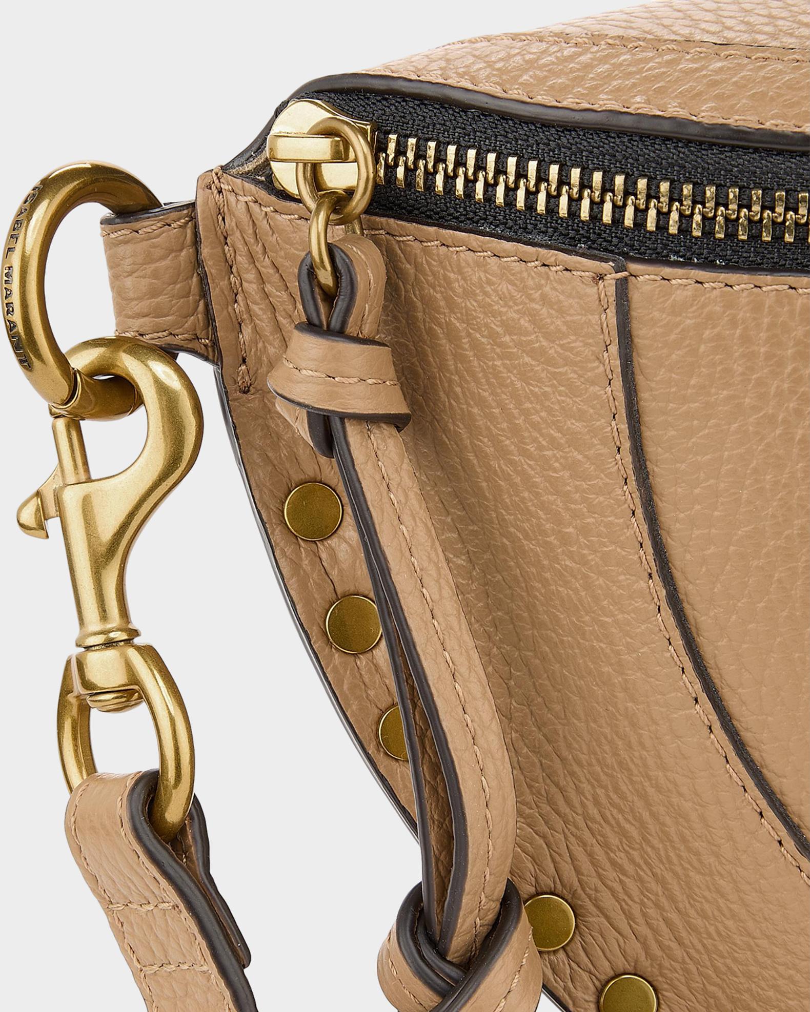 Isabel Marant Skano Studded Grain Leather Shoulder Bag | Neiman Marcus