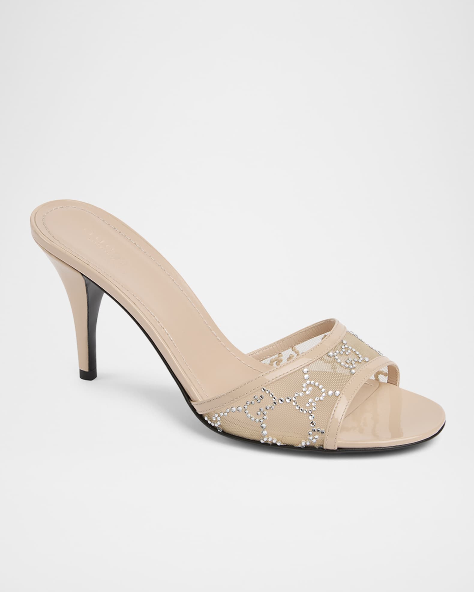 Gucci Erin Jeweled Leather Stiletto Sandals | Neiman Marcus