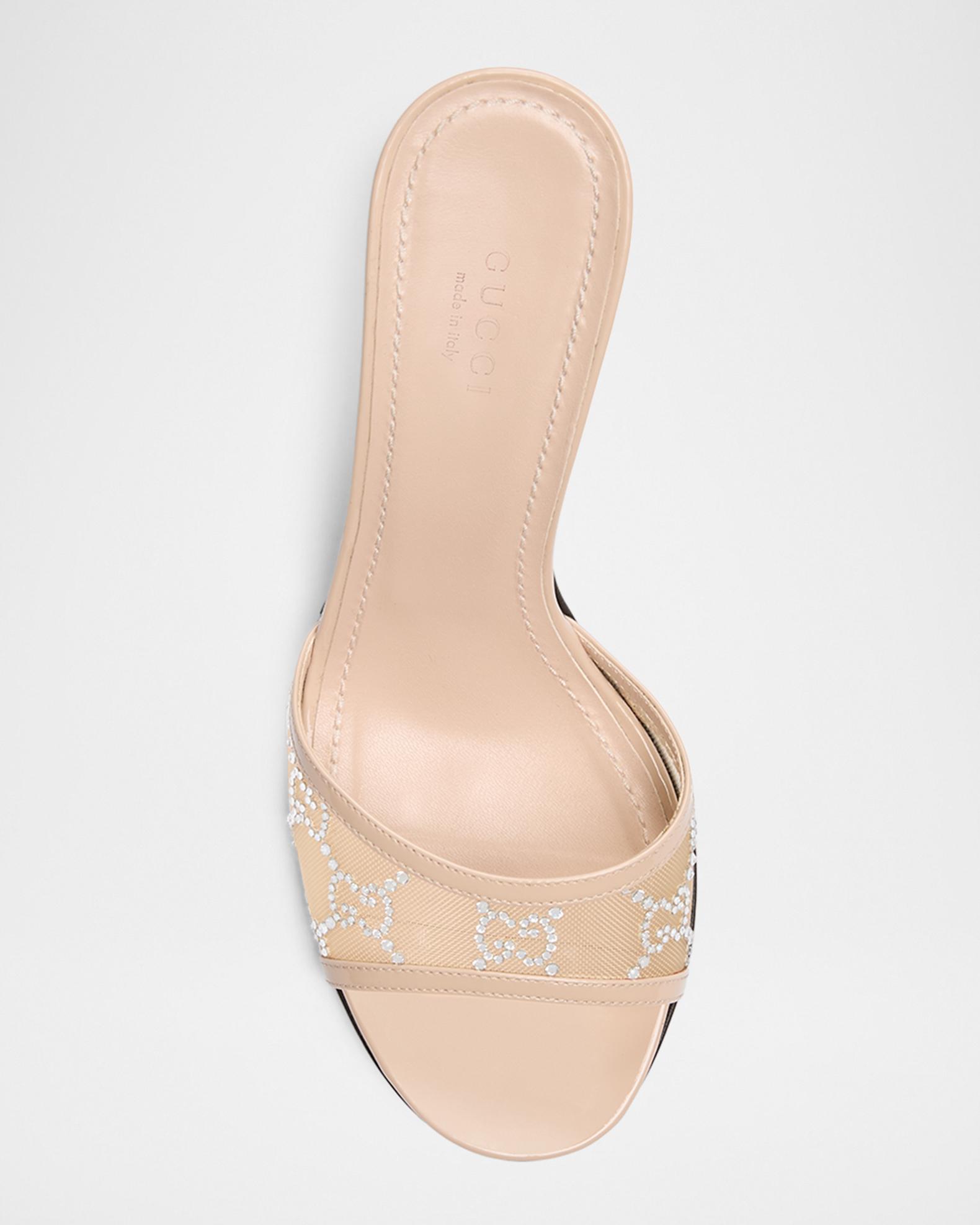 Gucci Erin Jeweled Leather Stiletto Sandals | Neiman Marcus